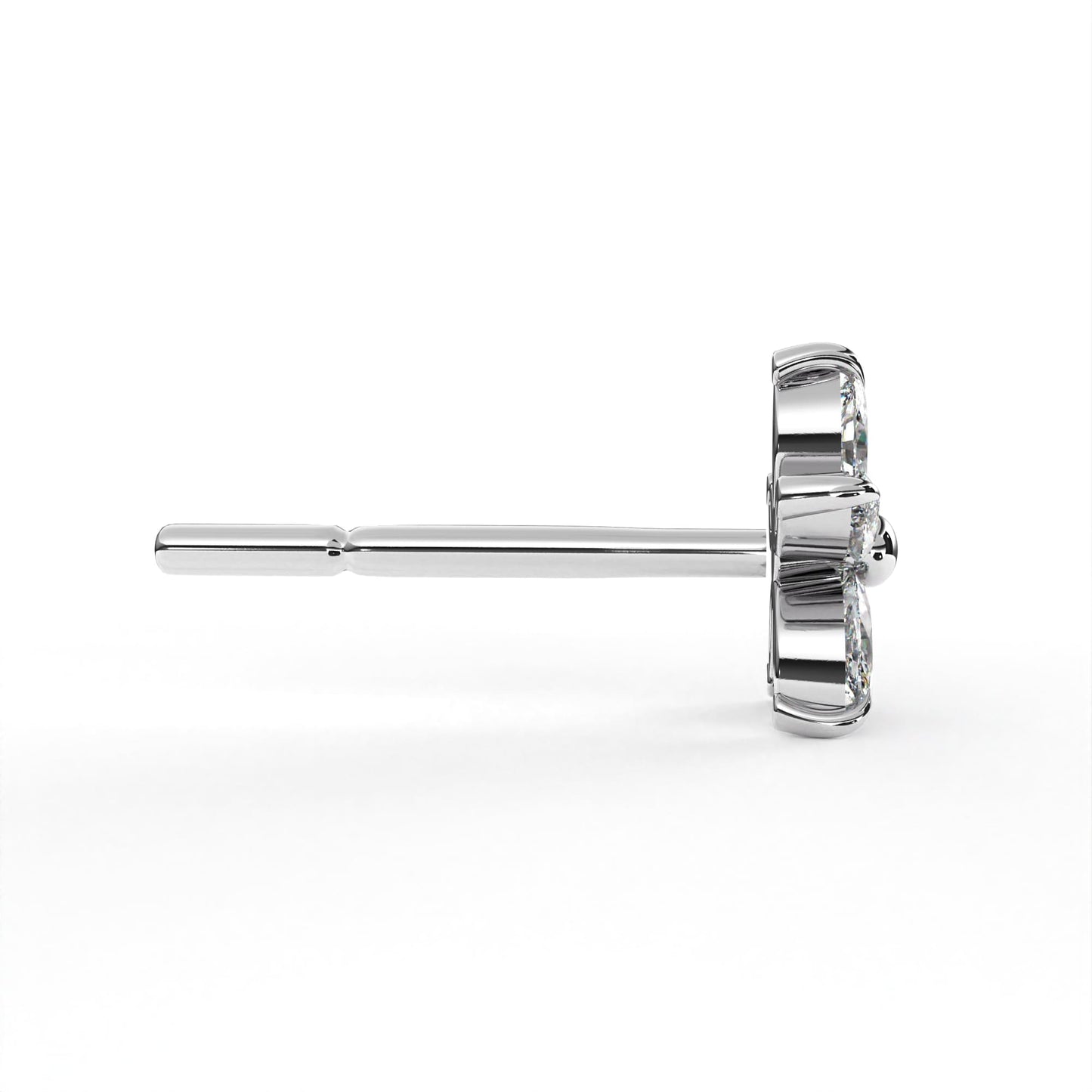 Marquise Bloom Earrings White