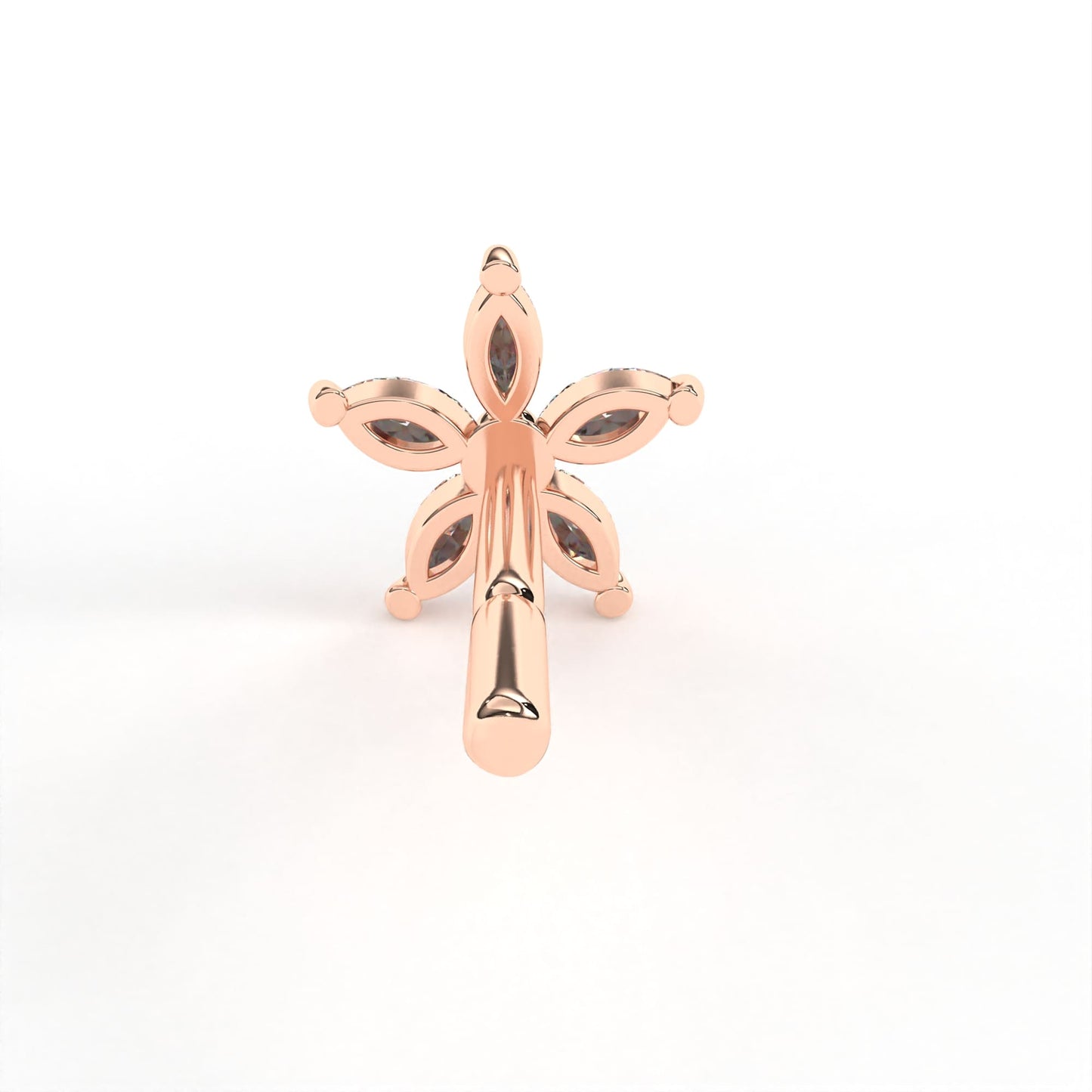 Marquise Bloom Earrings Rose