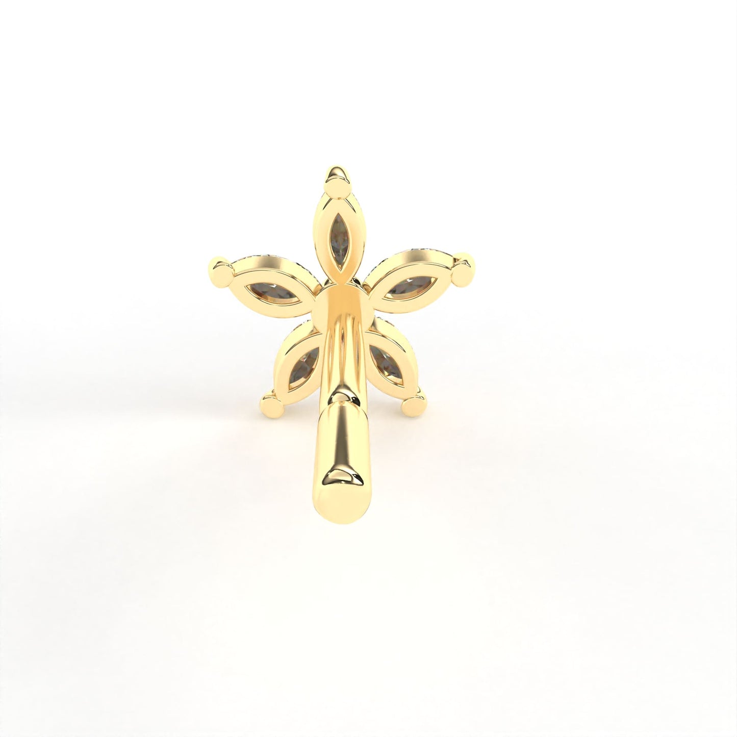 Marquise Bloom Earrings Yellow