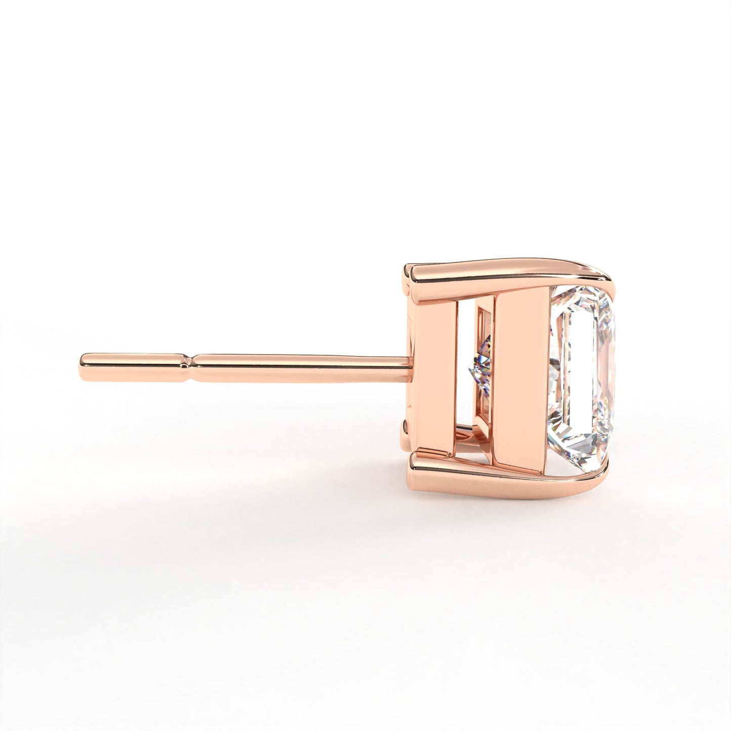 Princess Solitaire Rose Earring
