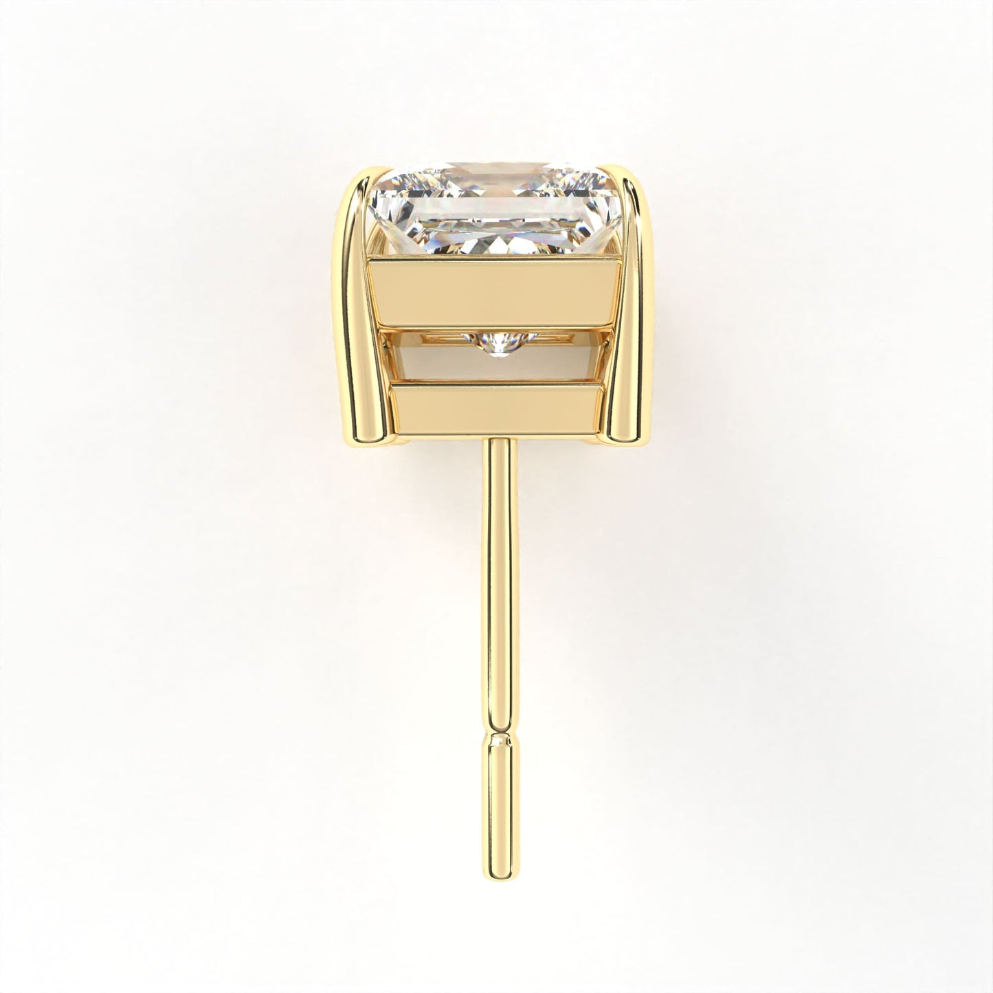 Princess Solitaire Yellow Earring