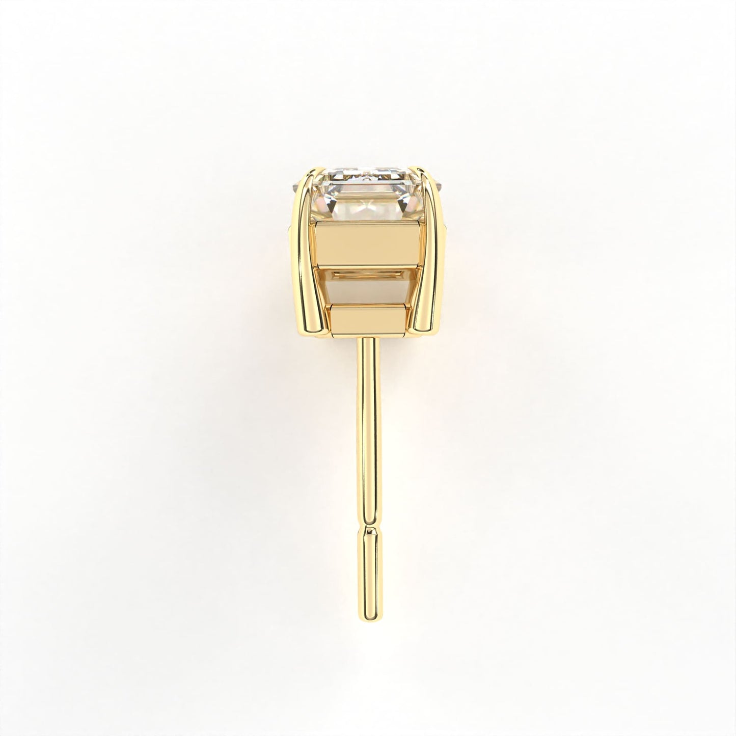 Emerald Solitaires Yellow Earrings