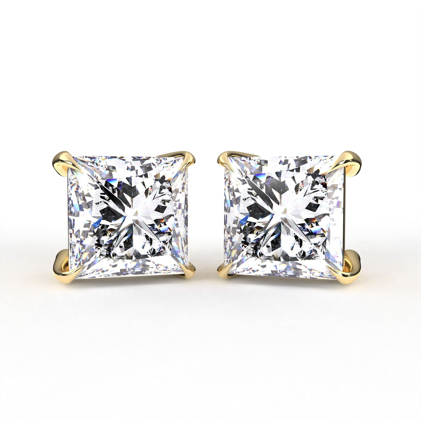 Princess Solitaire Yellow Earring