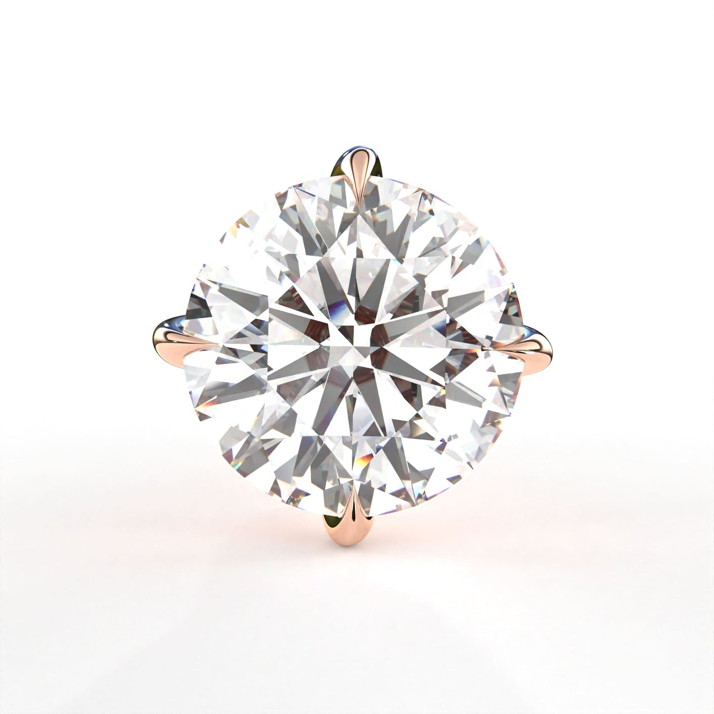 Round Solitaire Rose Earring