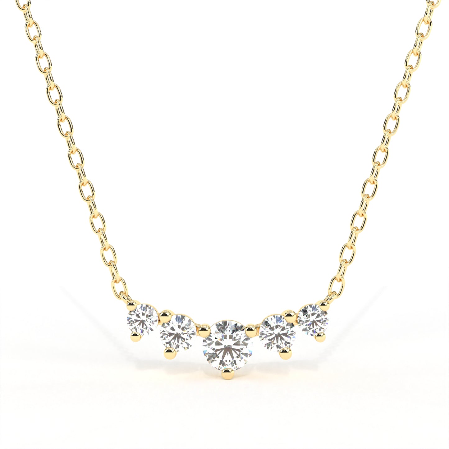 Round Penta Necklace Yellow