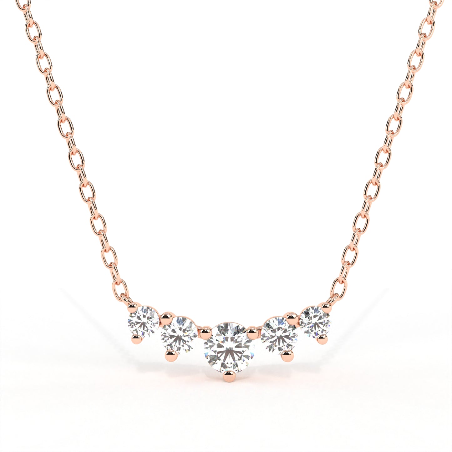 Round Penta Necklace Rose
