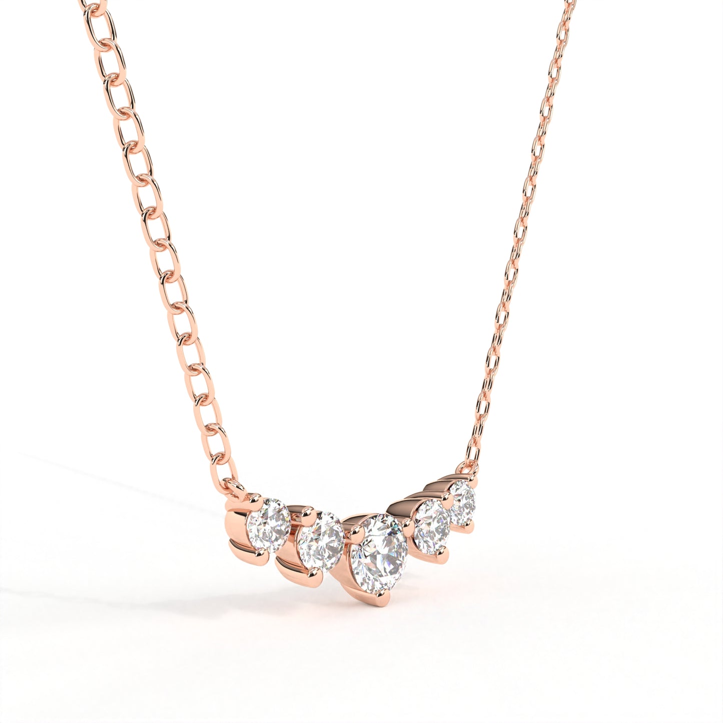Round Penta Necklace Rose