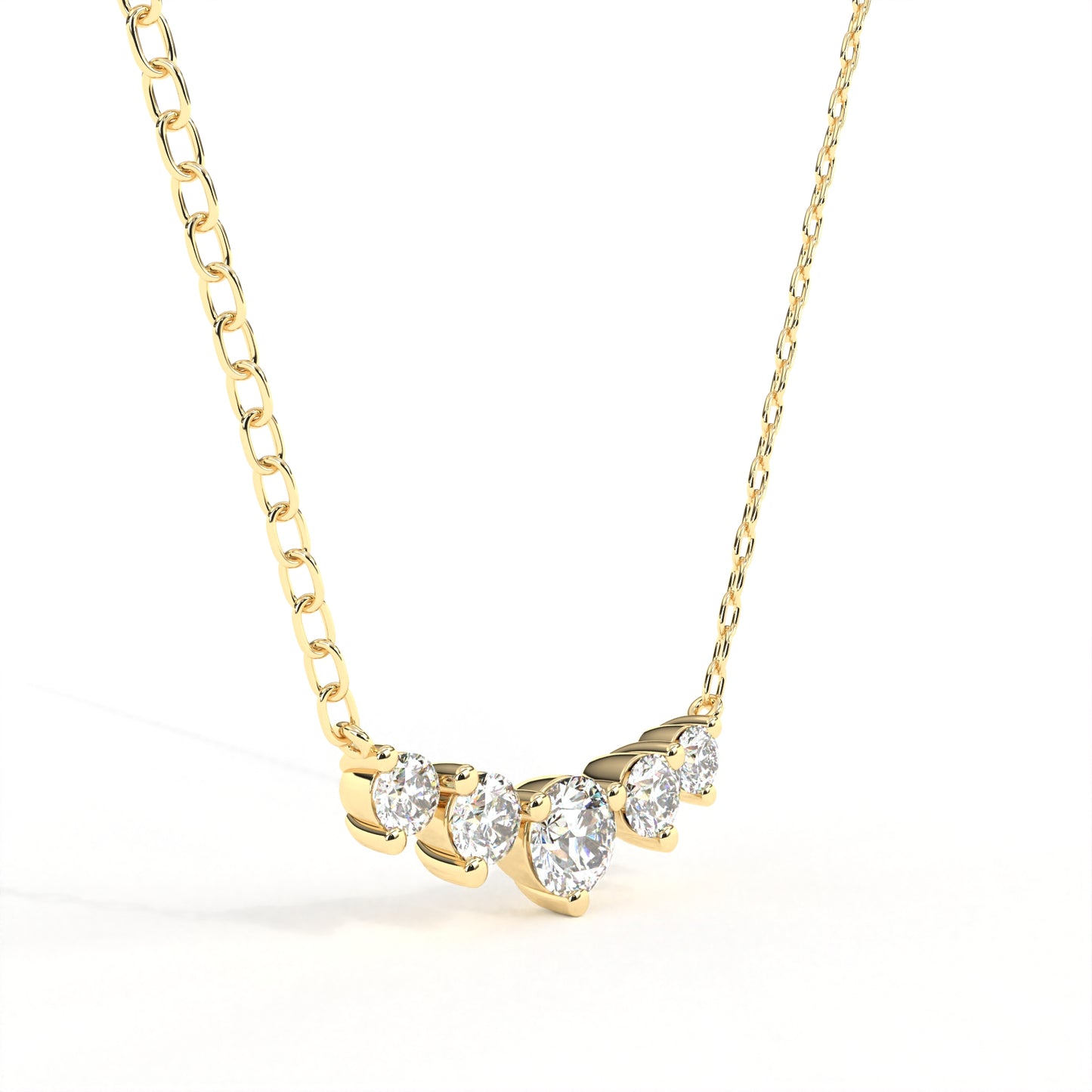 Round Penta Necklace Yellow
