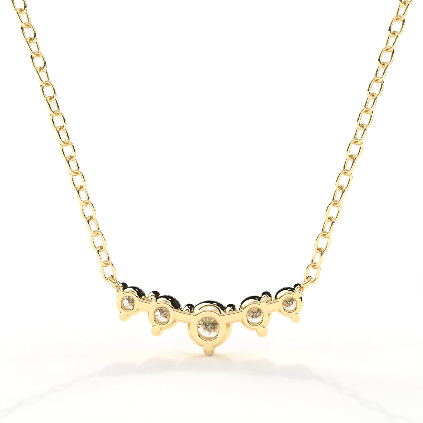 Round Penta Necklace Yellow
