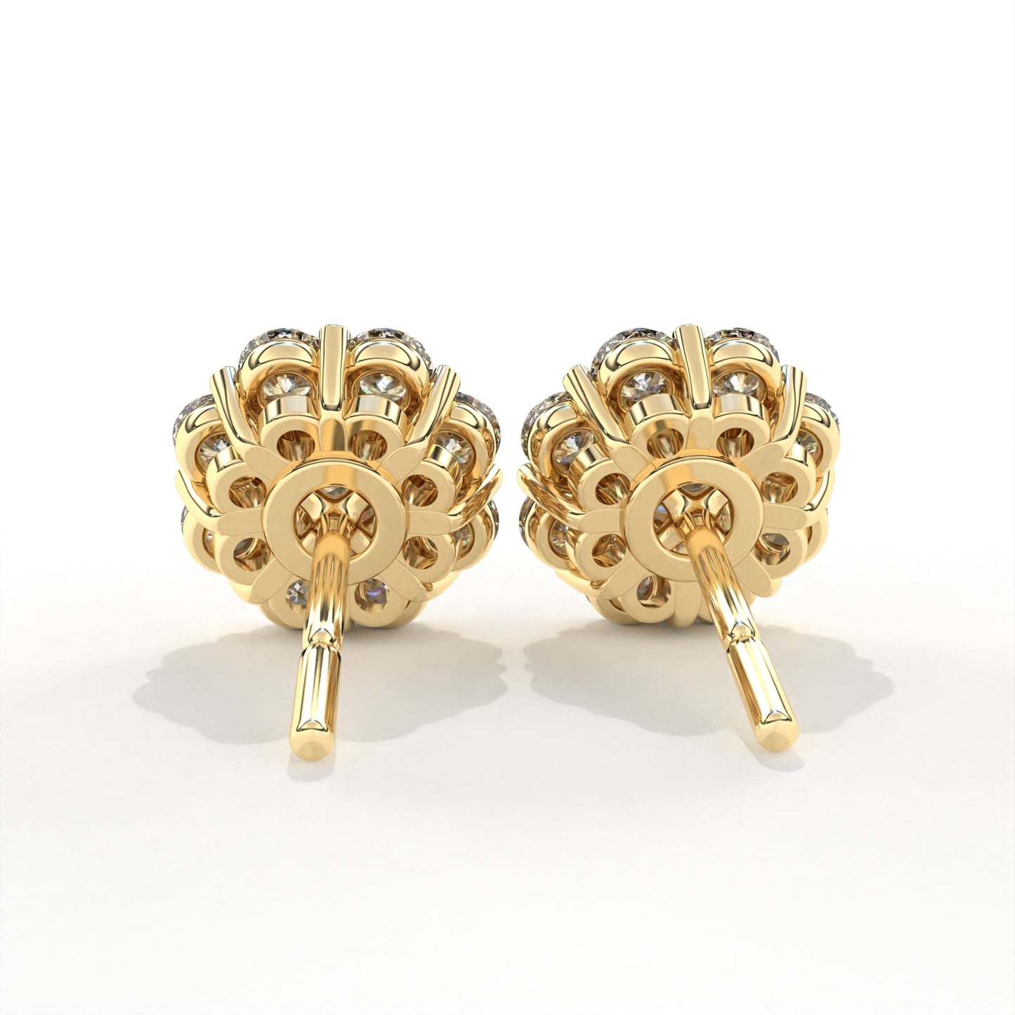 Round Flore Earrings Yellow