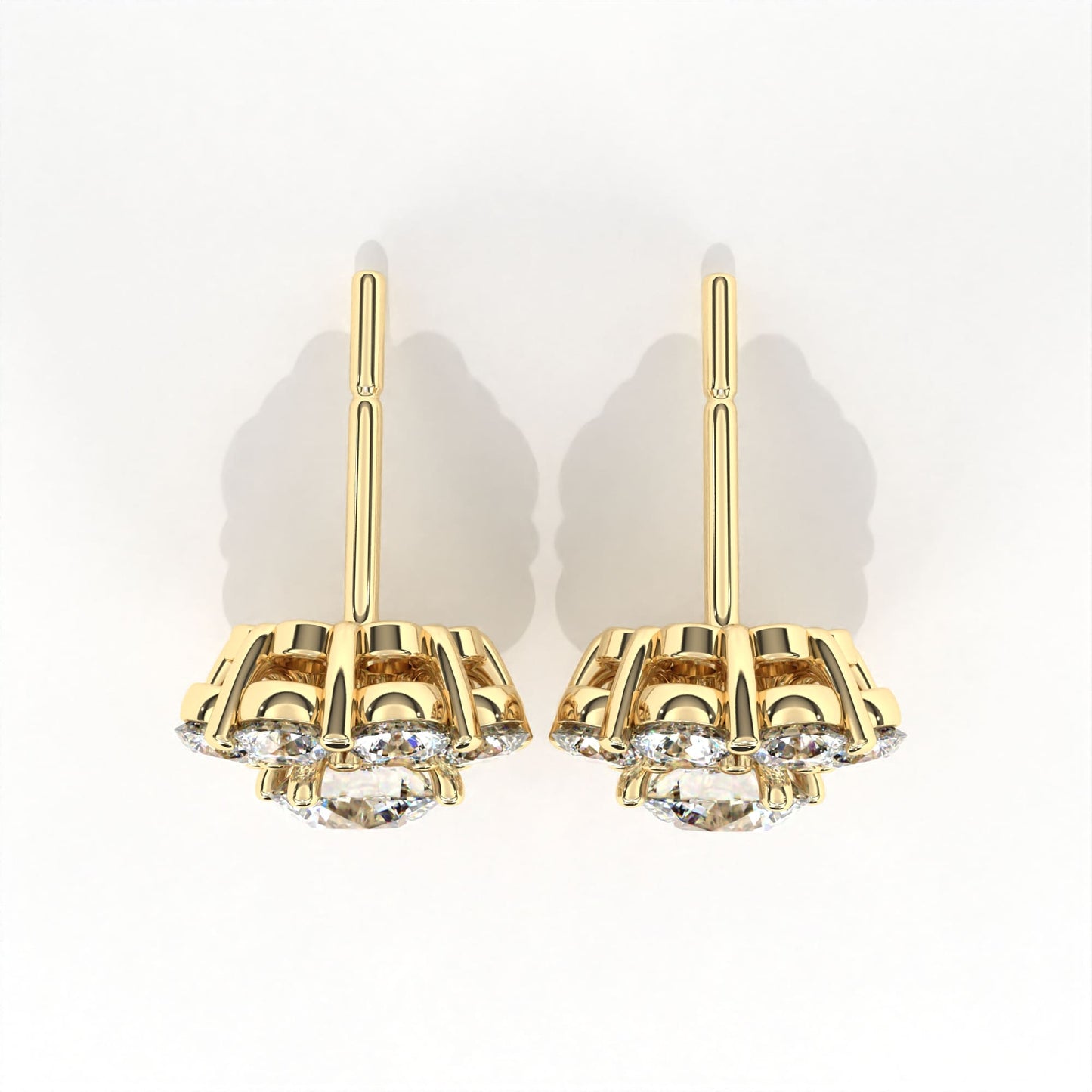 Round Flore Earrings Yellow
