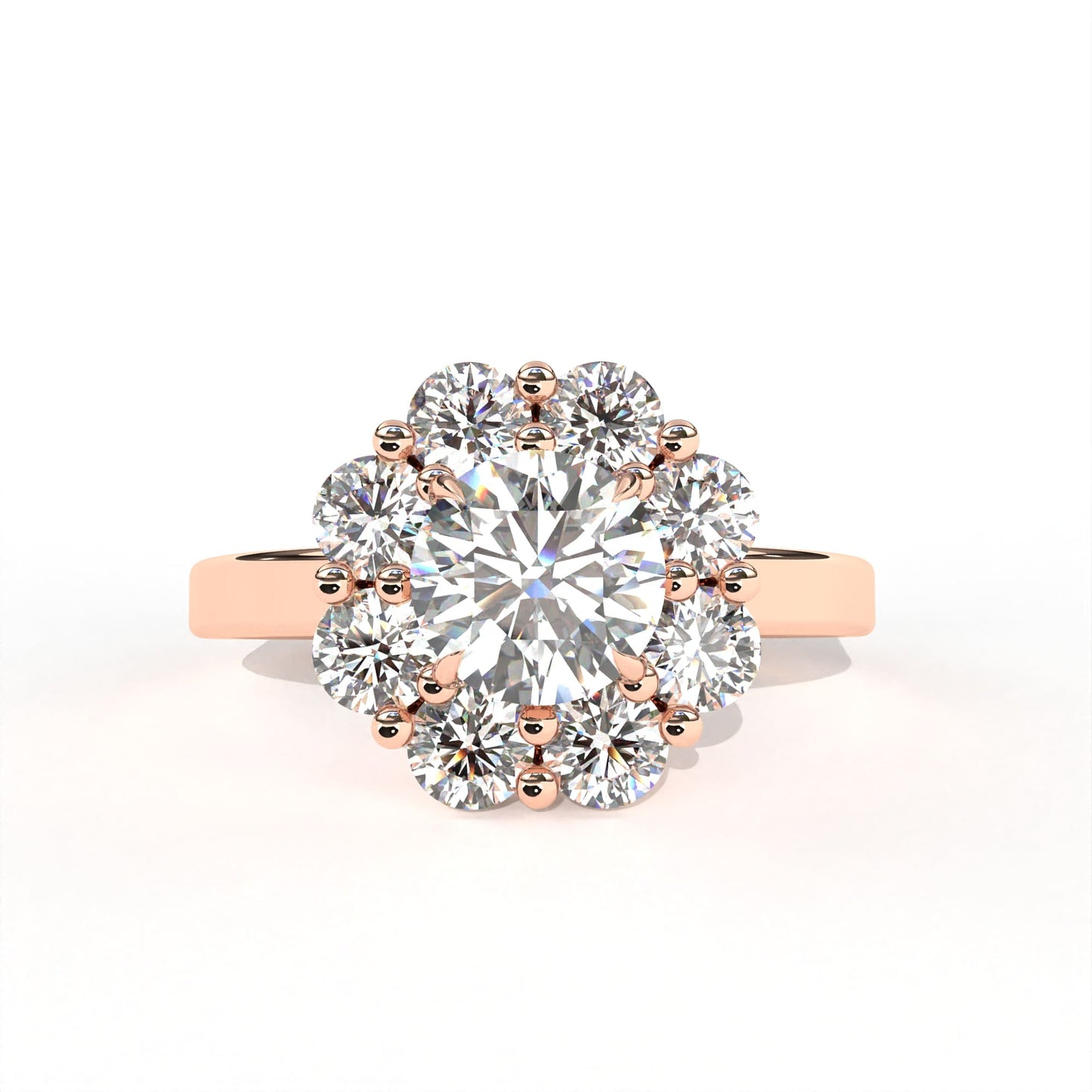 Round Flora Ring Rose Gold