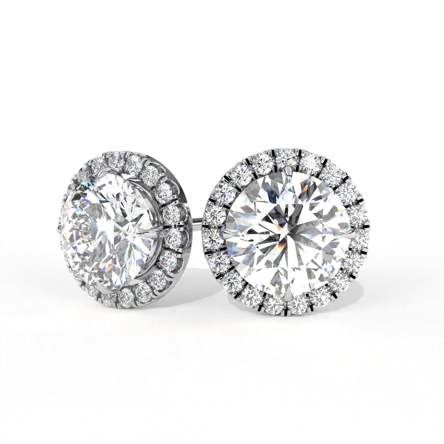 Round Halo Solitaire White