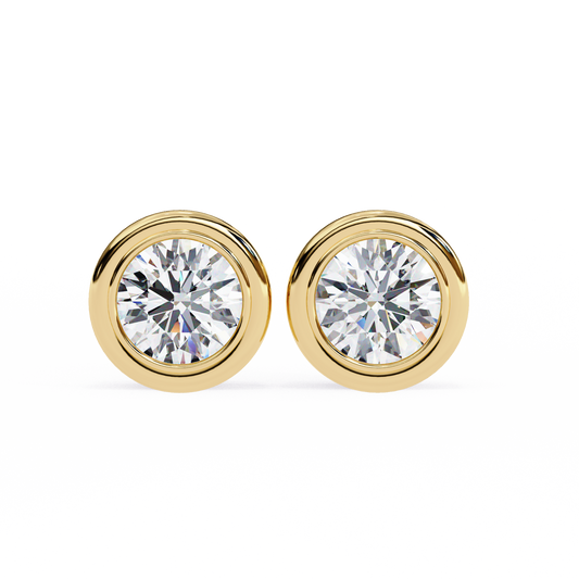 Halo Solitaire Earring Yellow