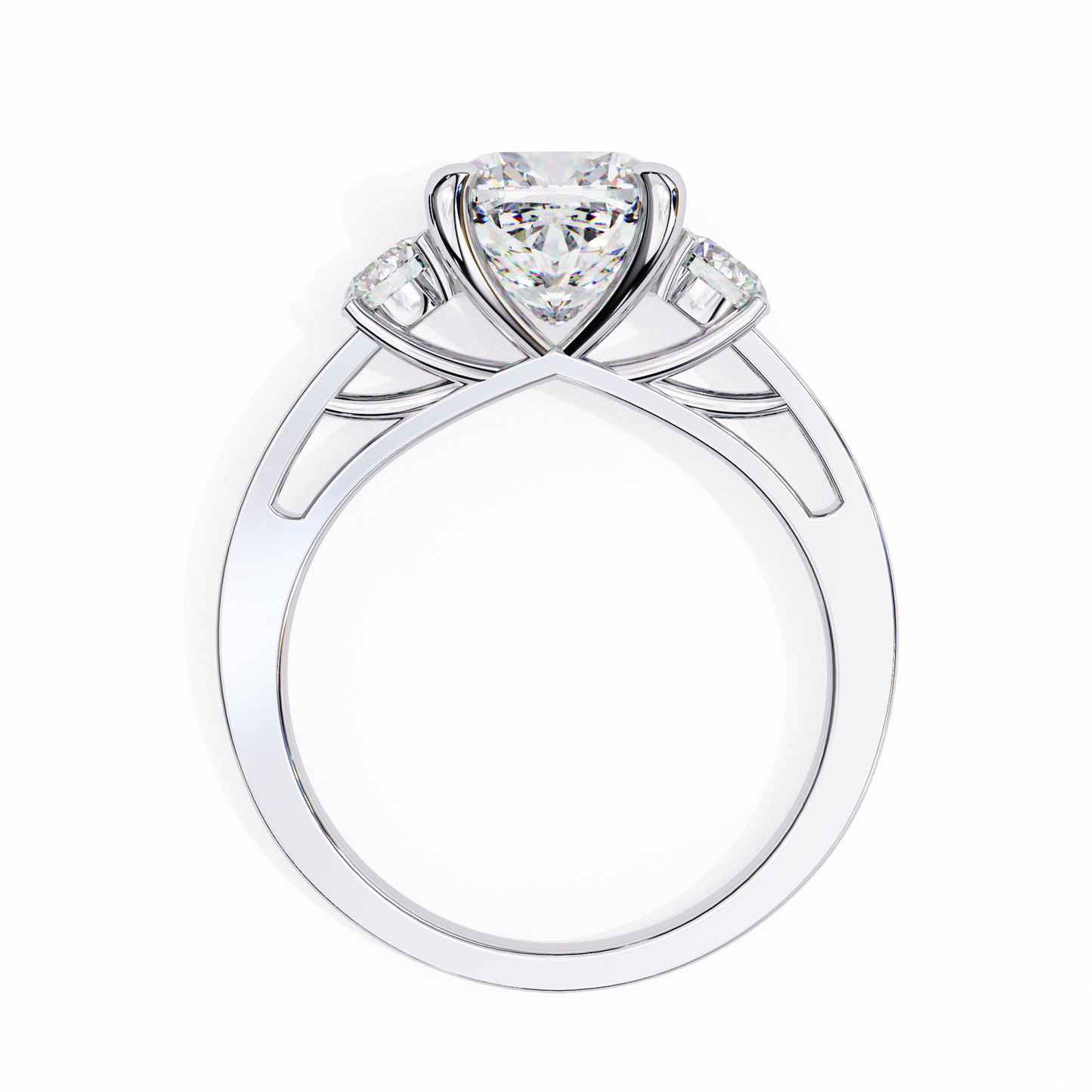 Cushion Engagement Ring White