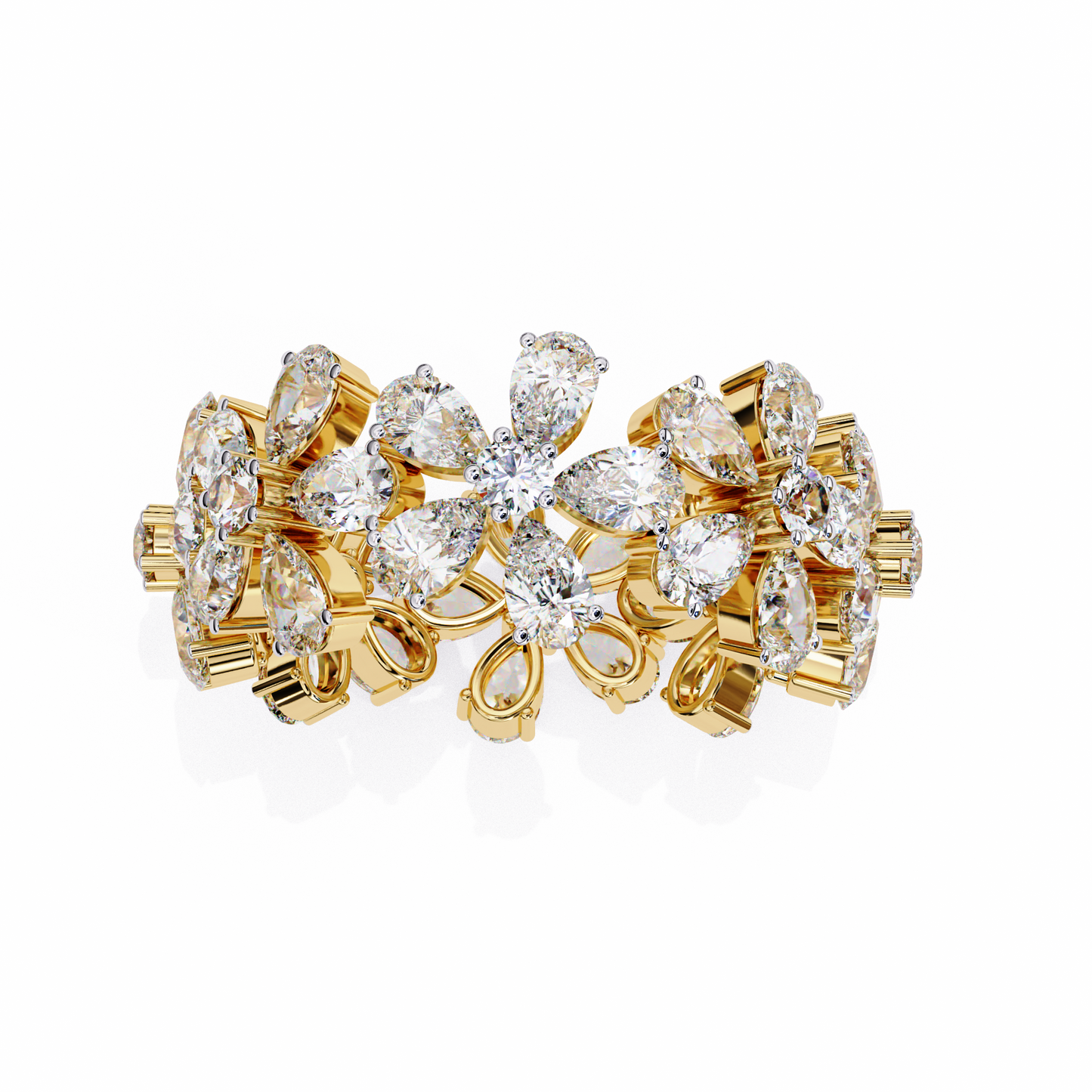 Pear Stackable Diamond Ring Yellow