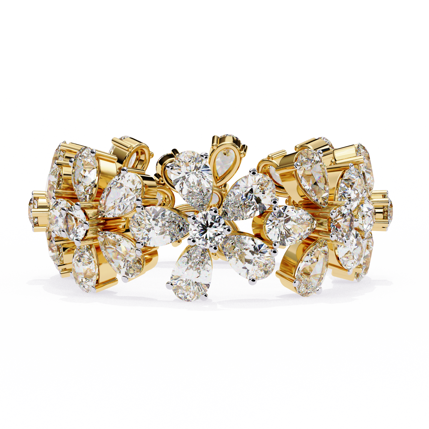 Pear Stackable Diamond Ring Yellow