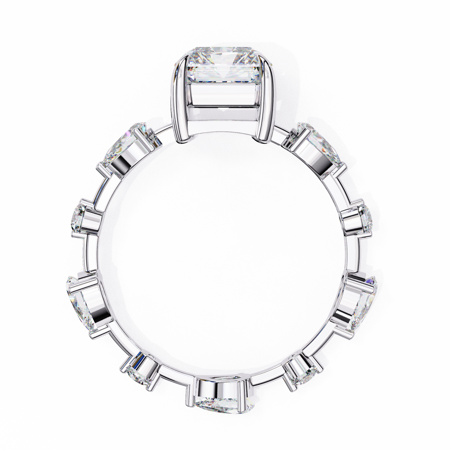 Radiant Cocktail Ring White