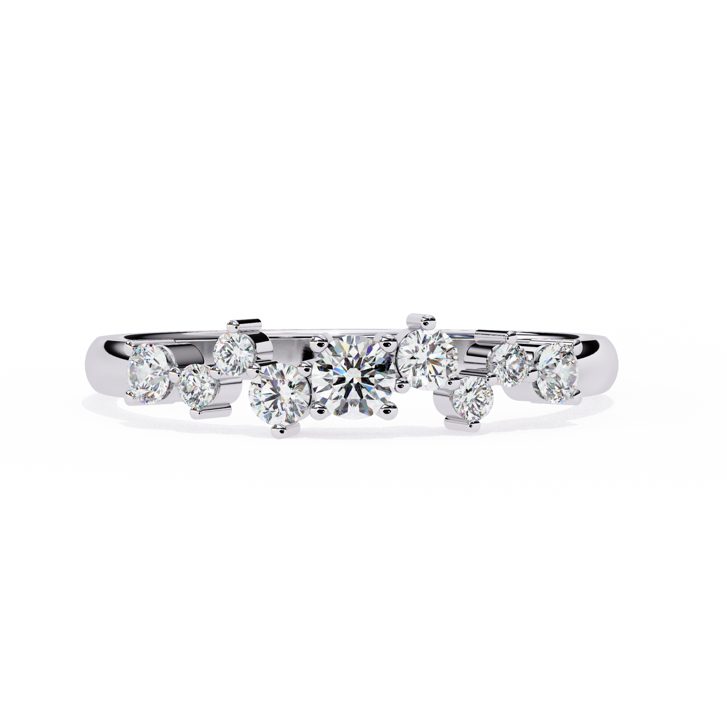 Stackable Dots Eternity Band White