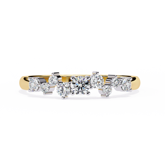 Stackable Dots Eternity Band Yellow