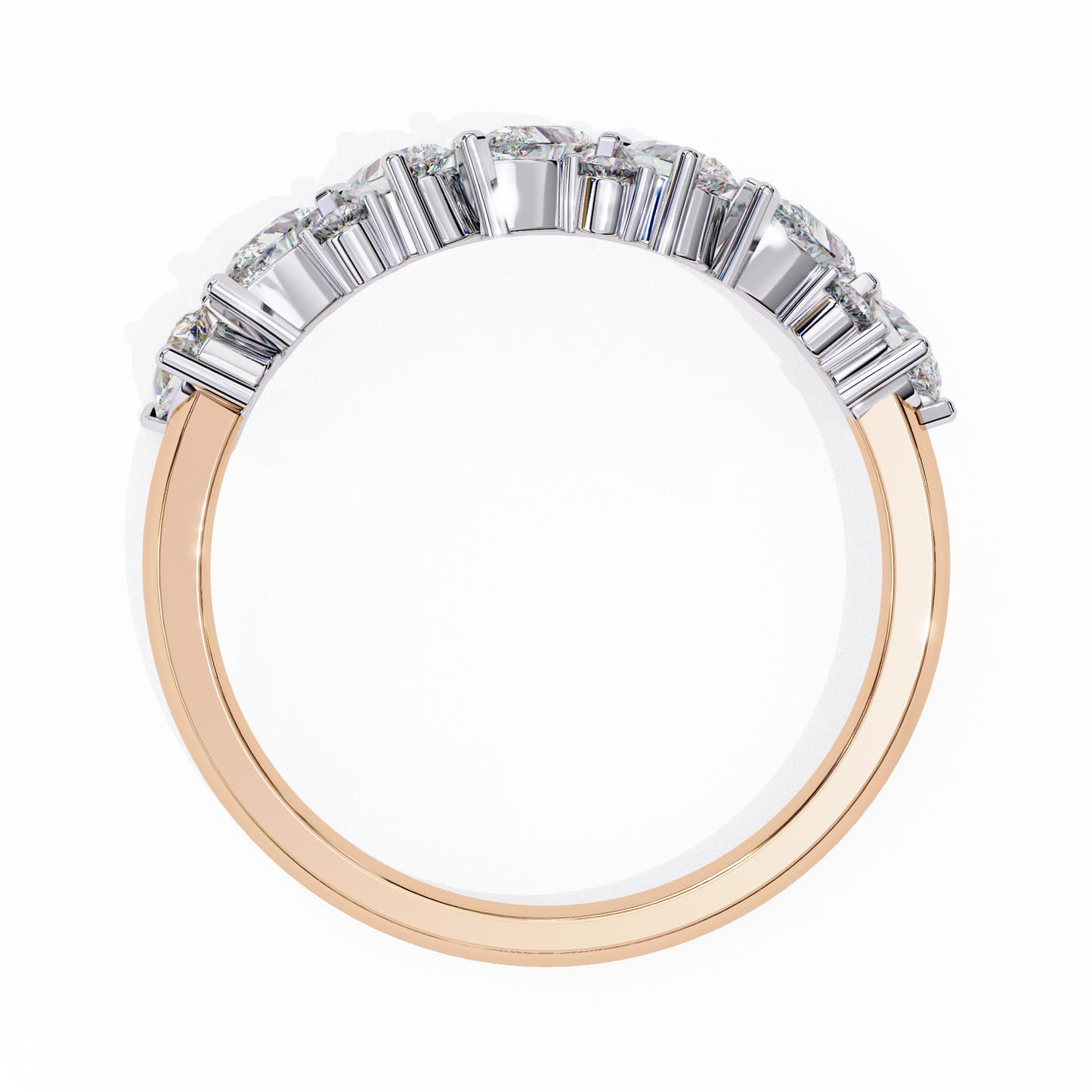 Half Eternity Diamond Band Rose