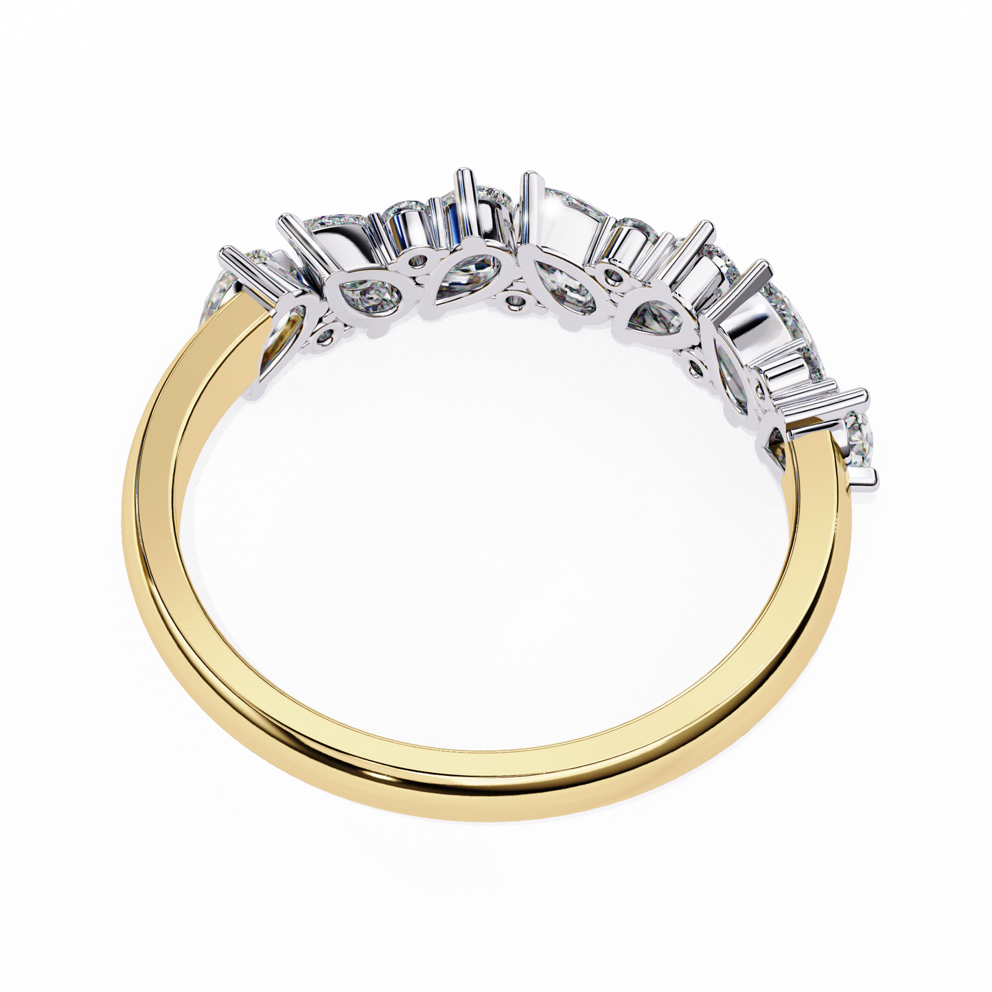 Half Eternity Diamond Band Yellow