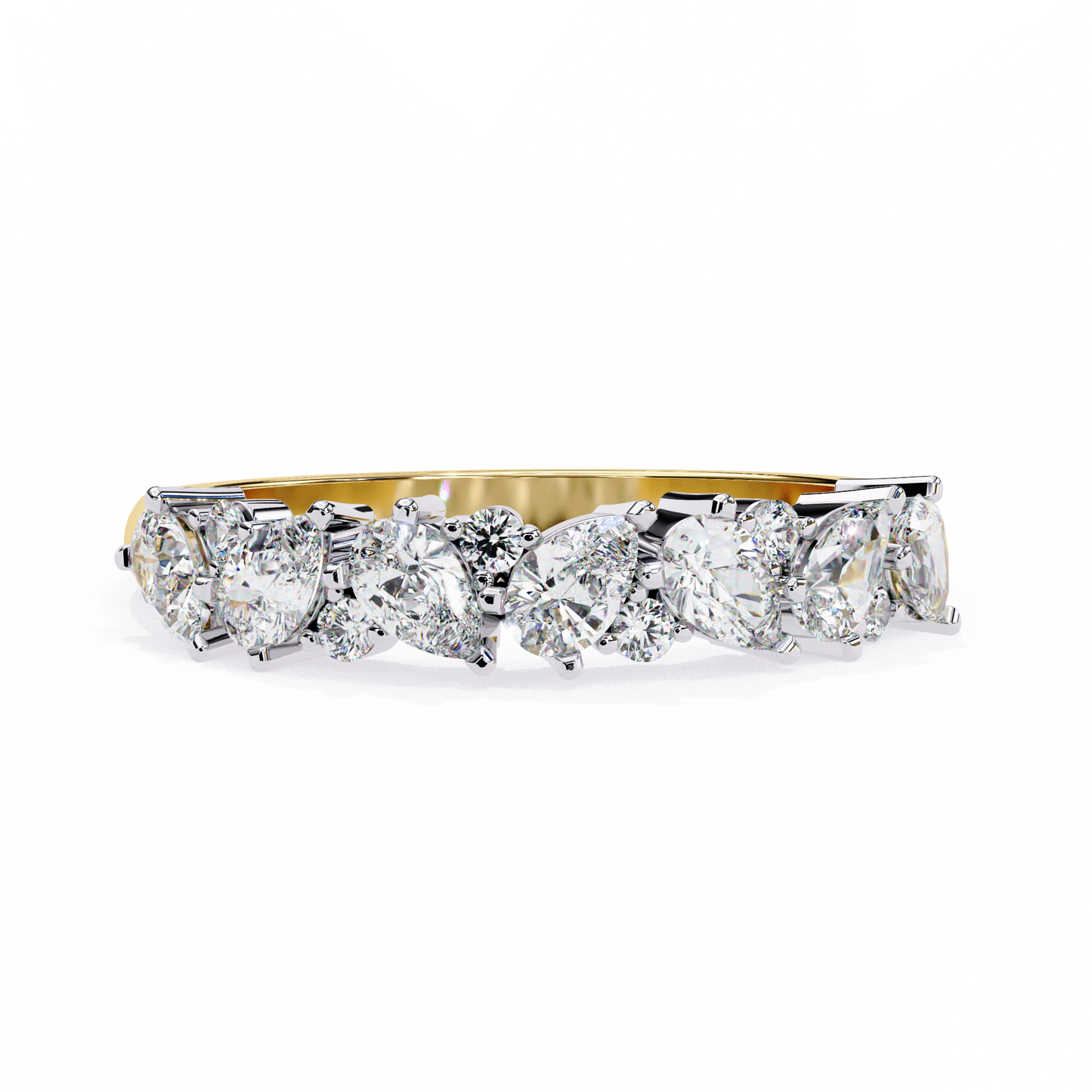 Half Eternity Diamond Band Yellow