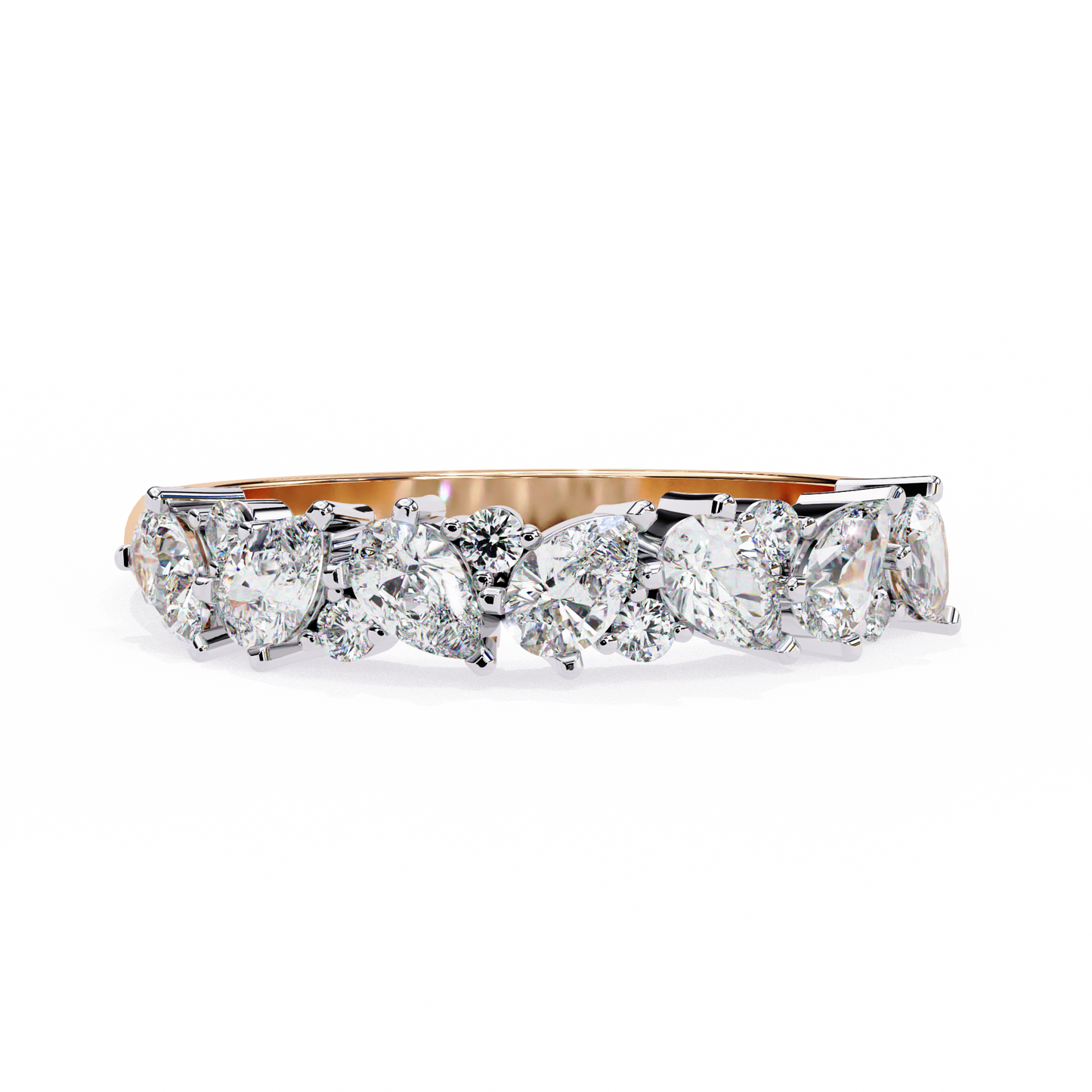 Half Eternity Diamond Band Rose