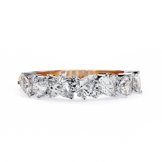 Half Eternity Diamond Band Rose