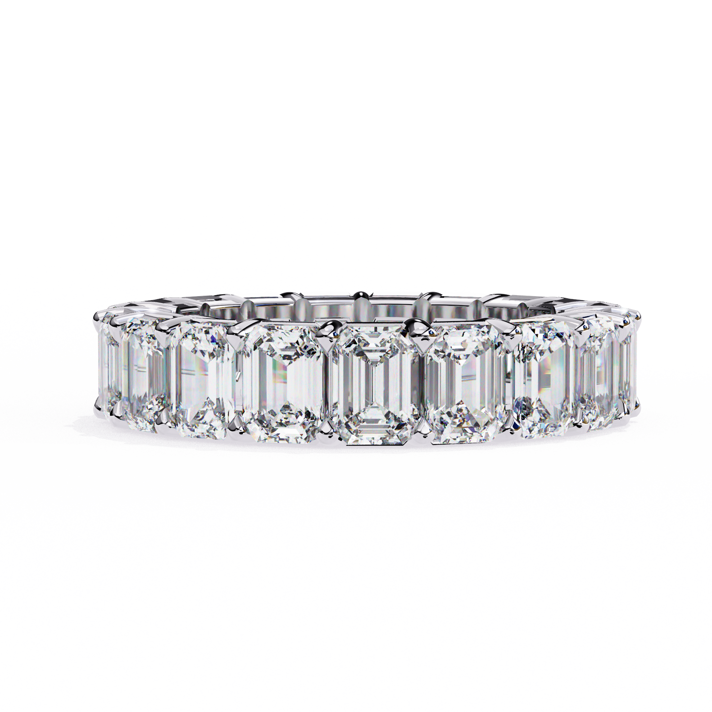 Emerald Eternity Band White