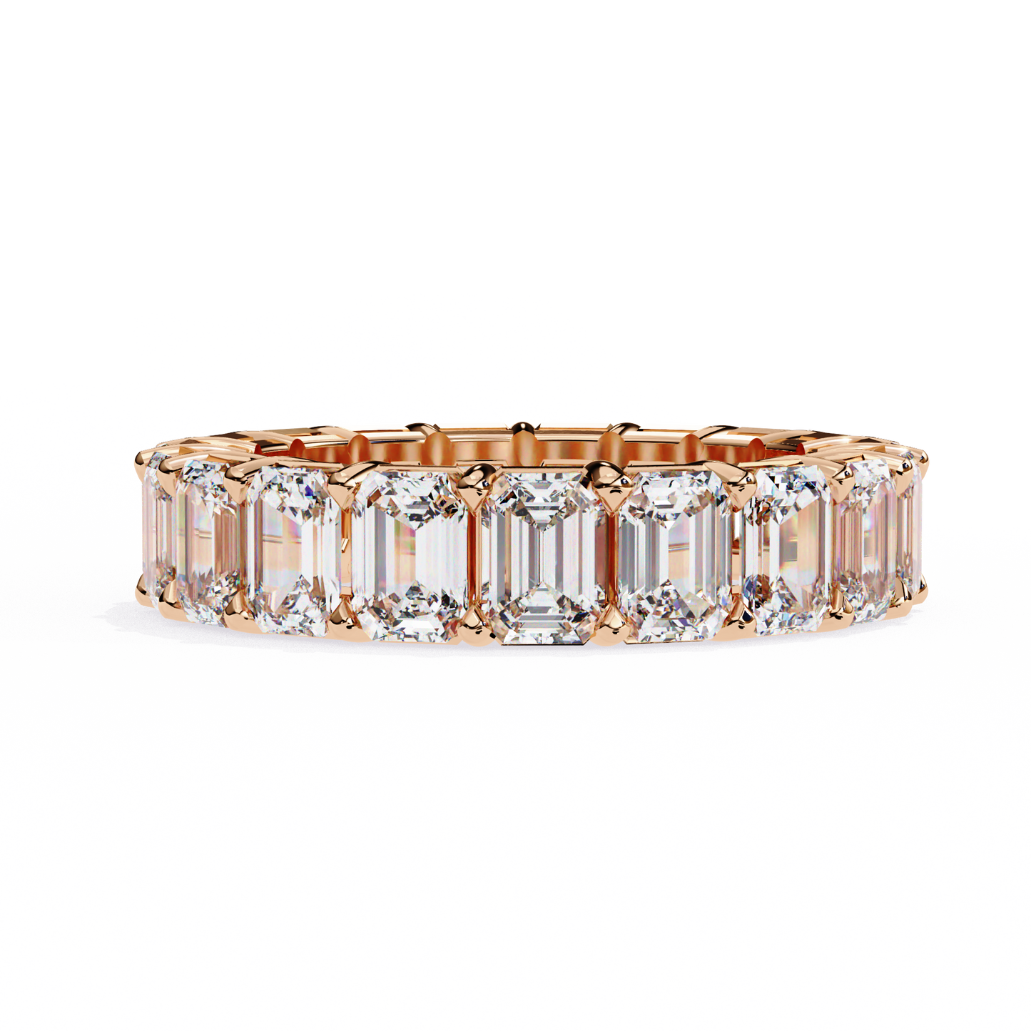 Emerald Eternity Band Rose