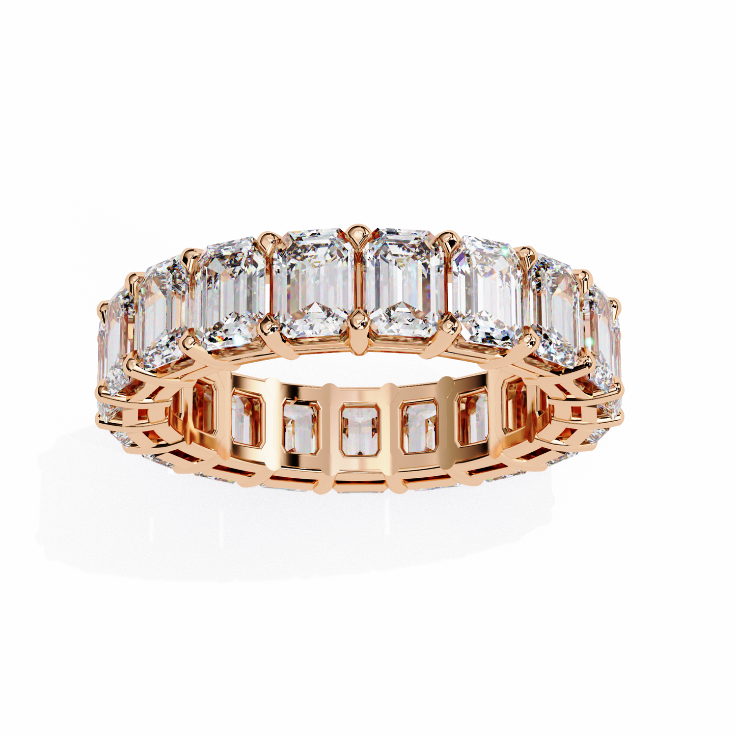 Emerald Eternity Band Rose