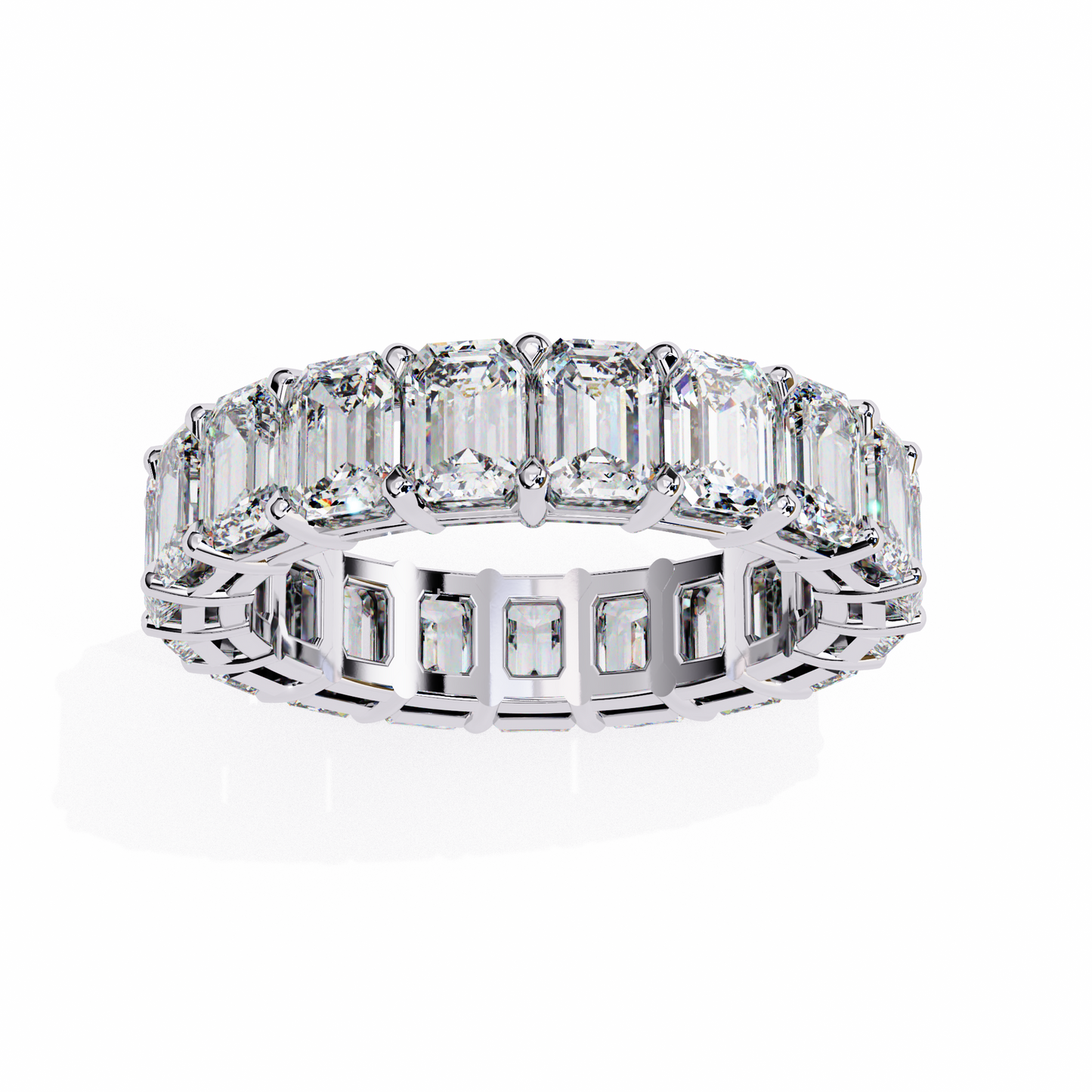 Emerald Eternity Band White