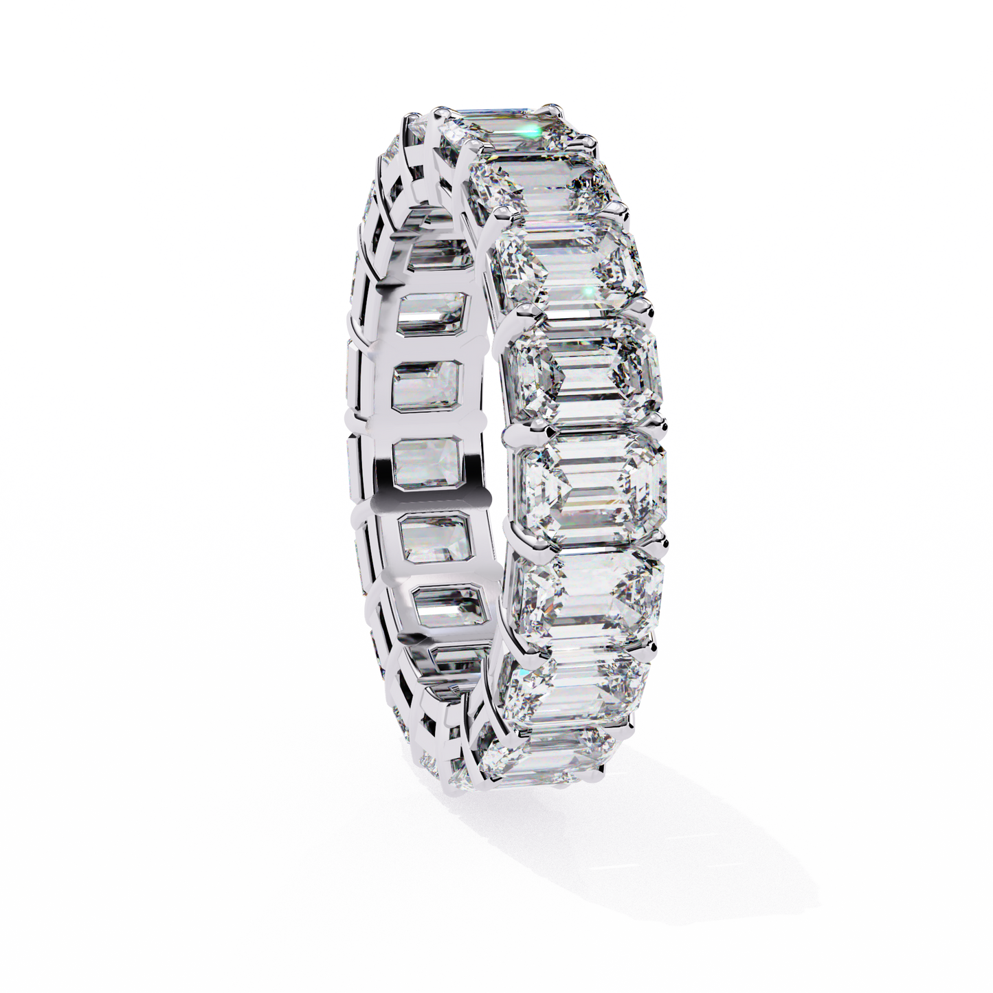 Emerald Eternity Band White