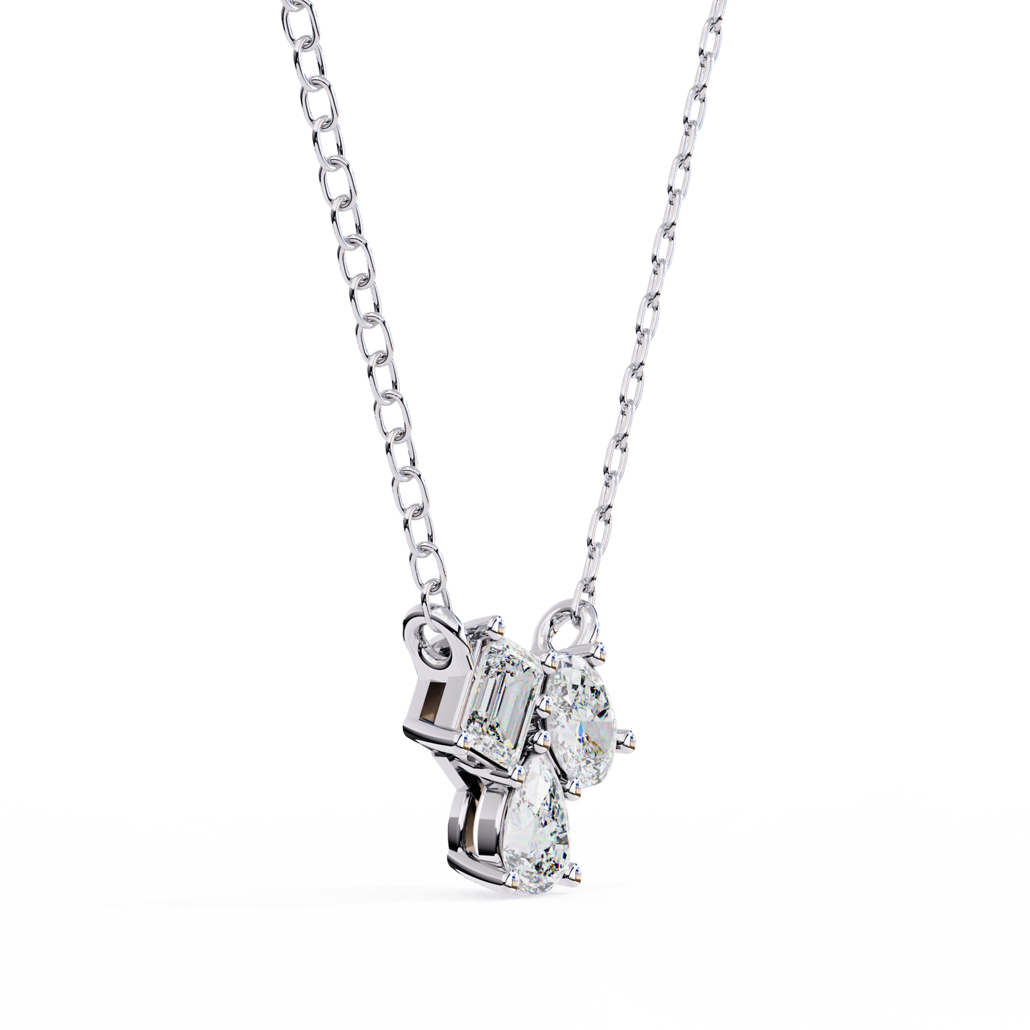 Modern Mix Diamonds Pendant White