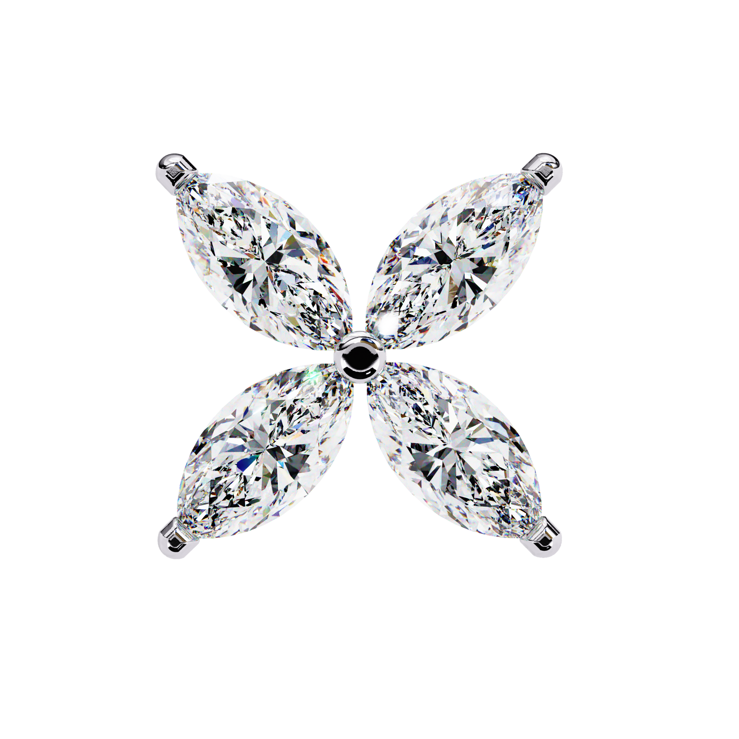 Blooming Diamond White Earring