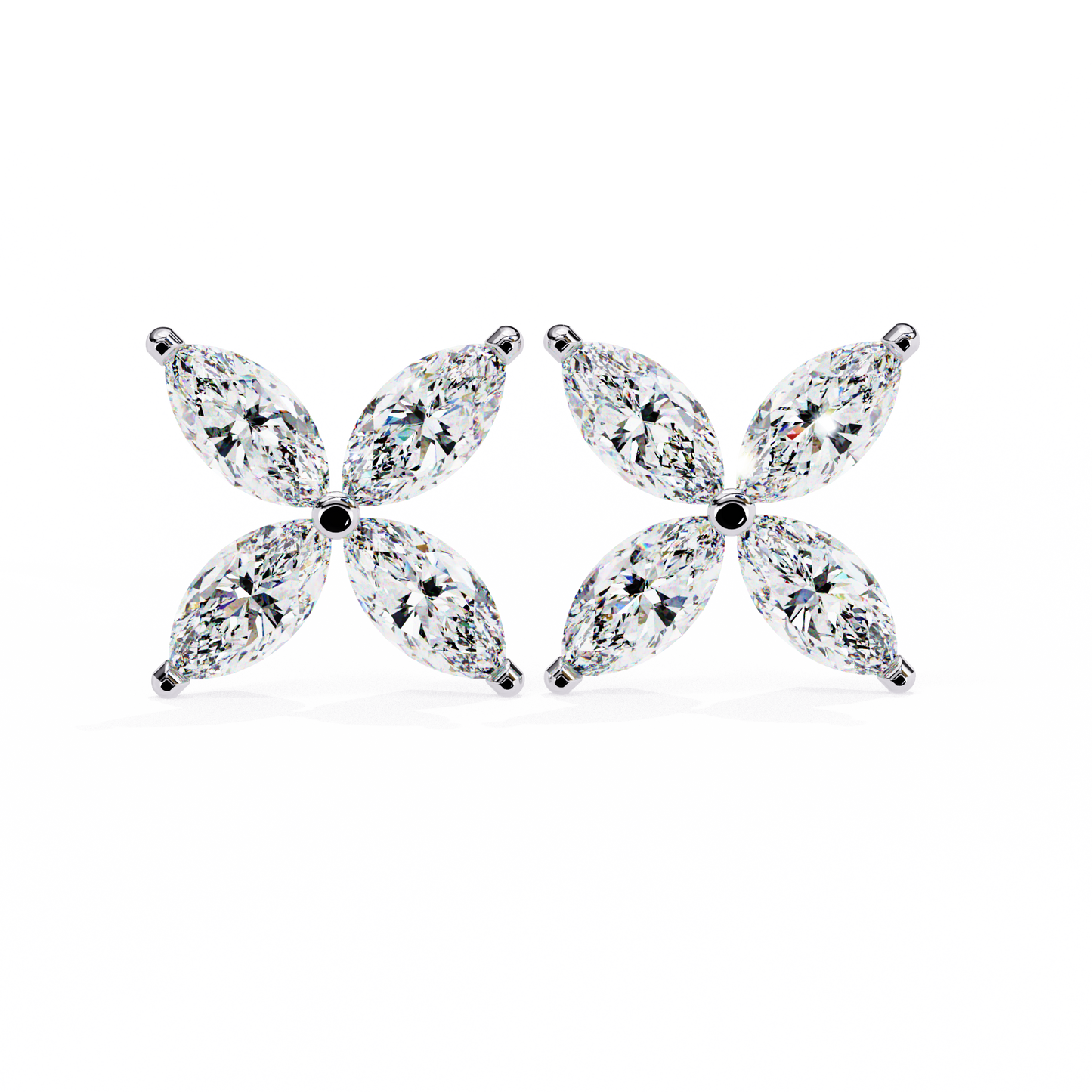 Blooming Diamond White Earring