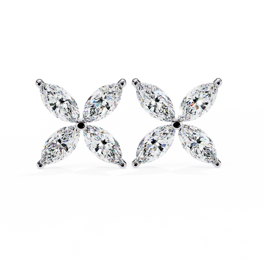 Blooming Diamond White Earring