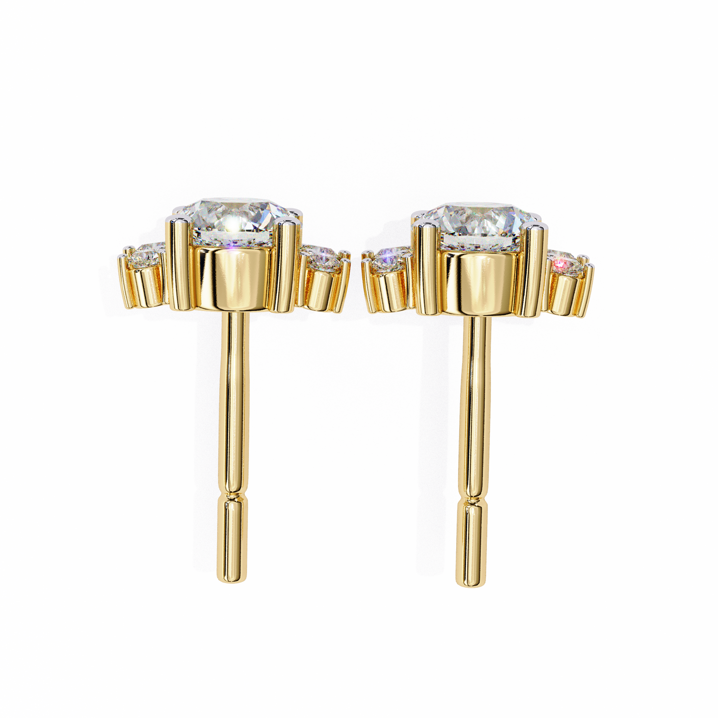 Luxe Circle Solitaire Earring Yellow