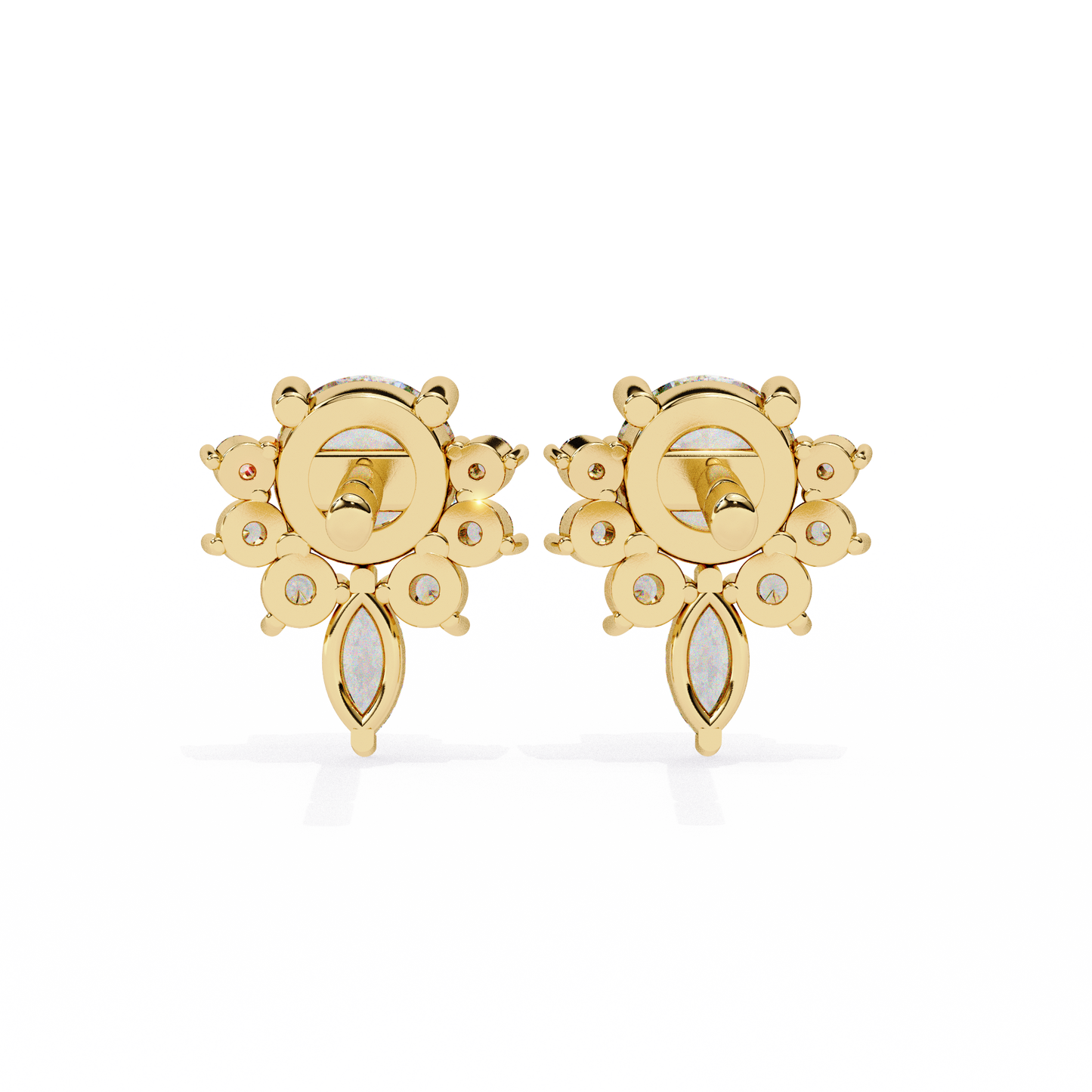 Luxe Circle Solitaire Earring Yellow