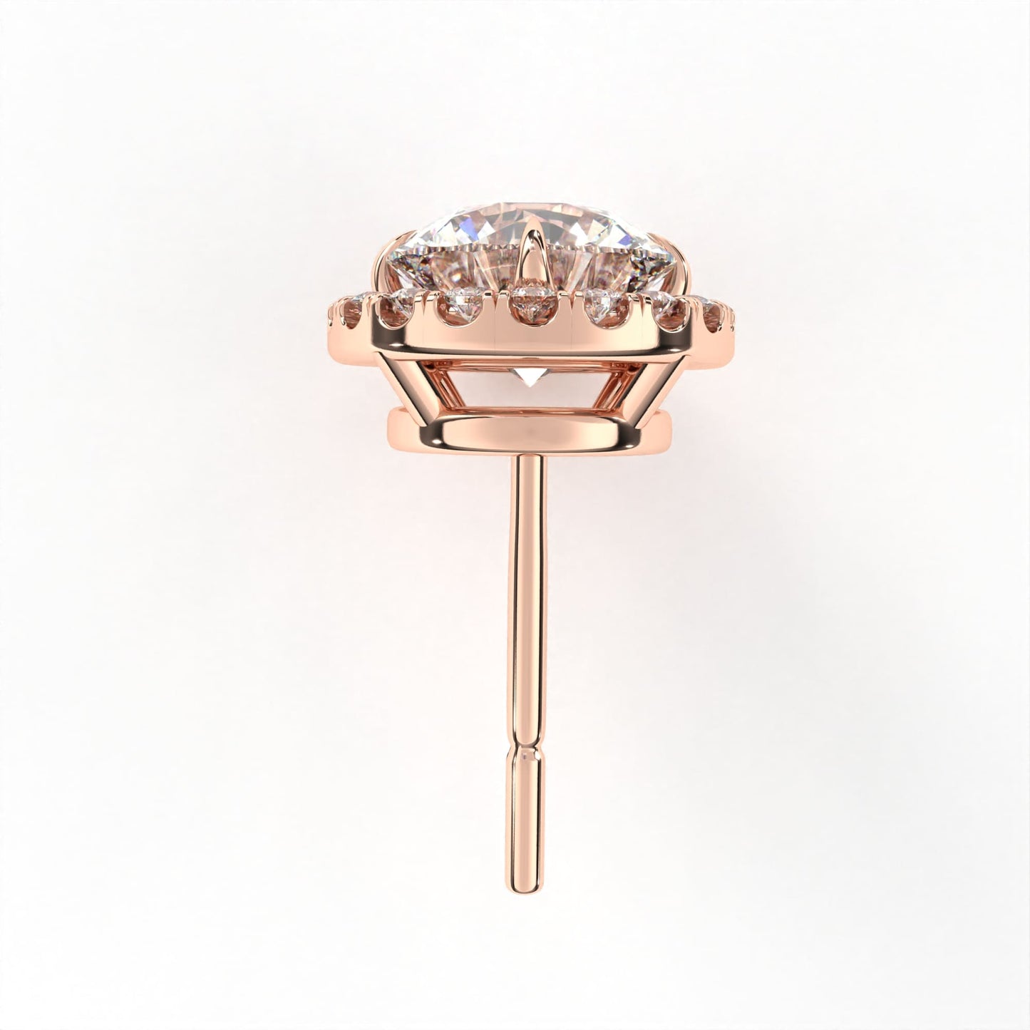 Round Halo Solitaire Rose