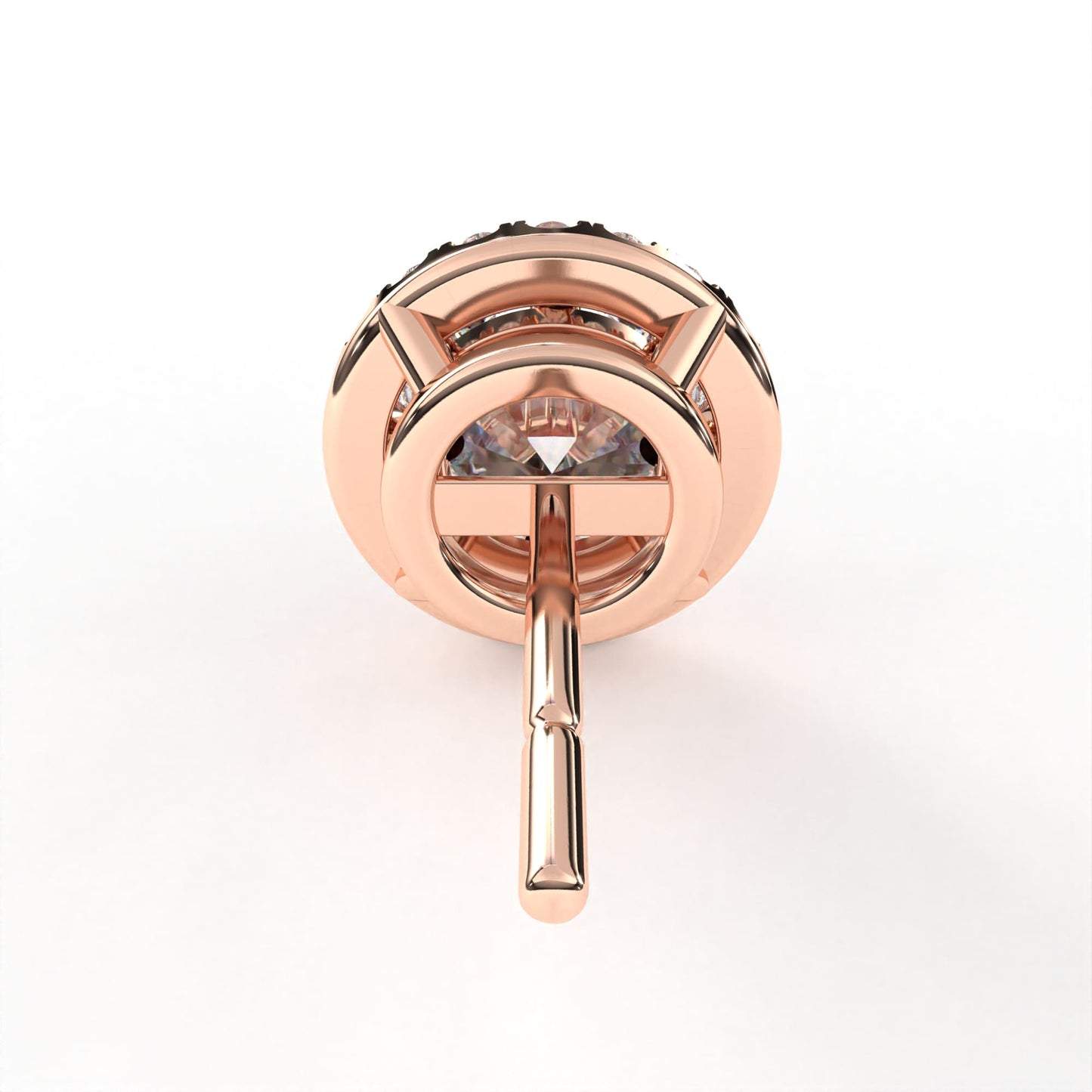 Round Halo Solitaire Rose