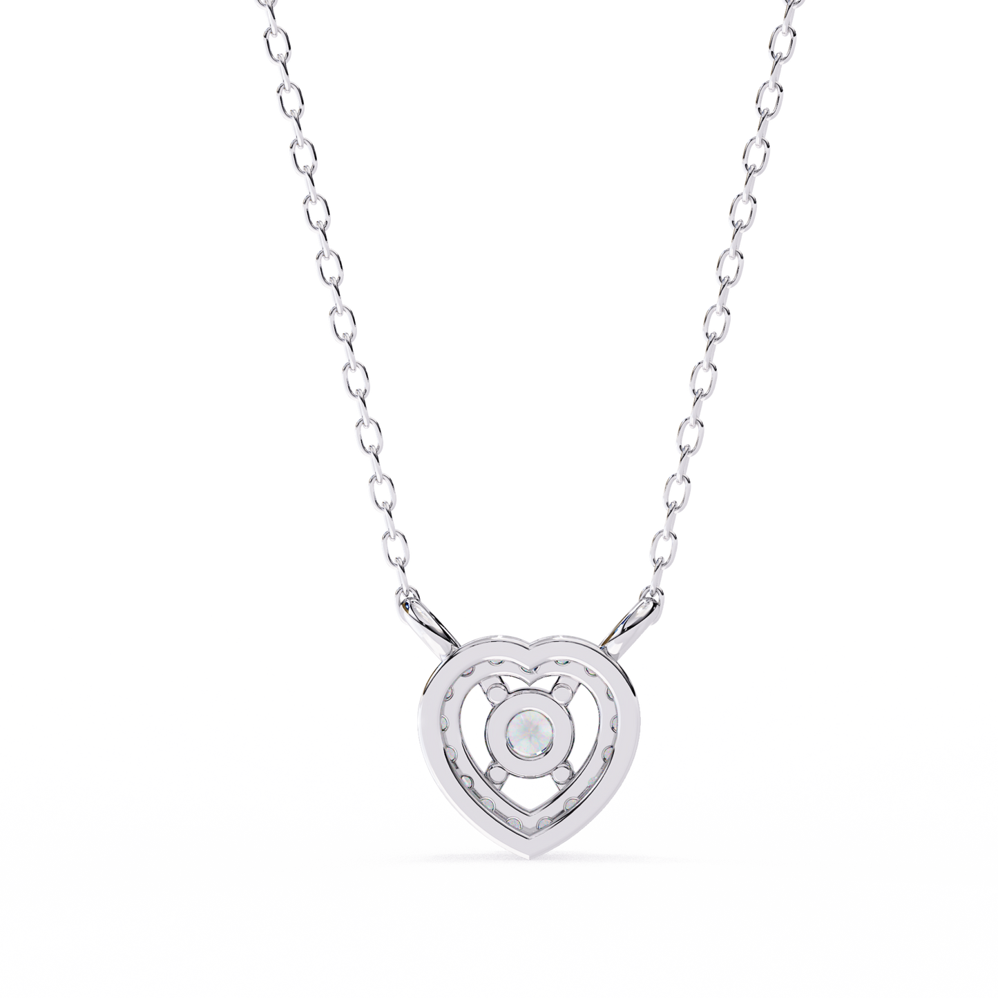 Halo of Luxury Round White Pendant