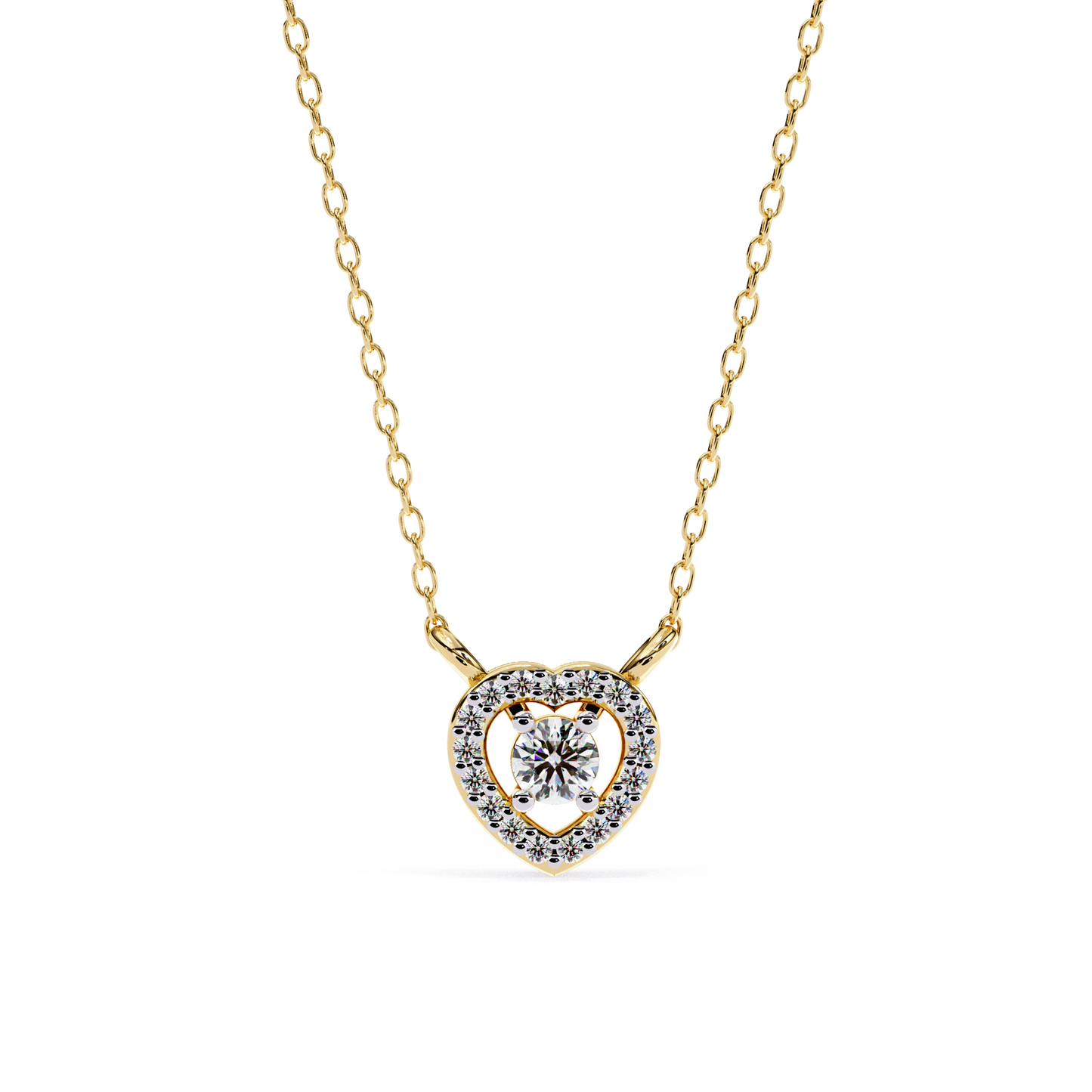 Halo of Luxury Round Yellow Pendant