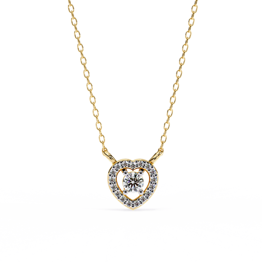 Halo of Luxury Round Yellow Pendant