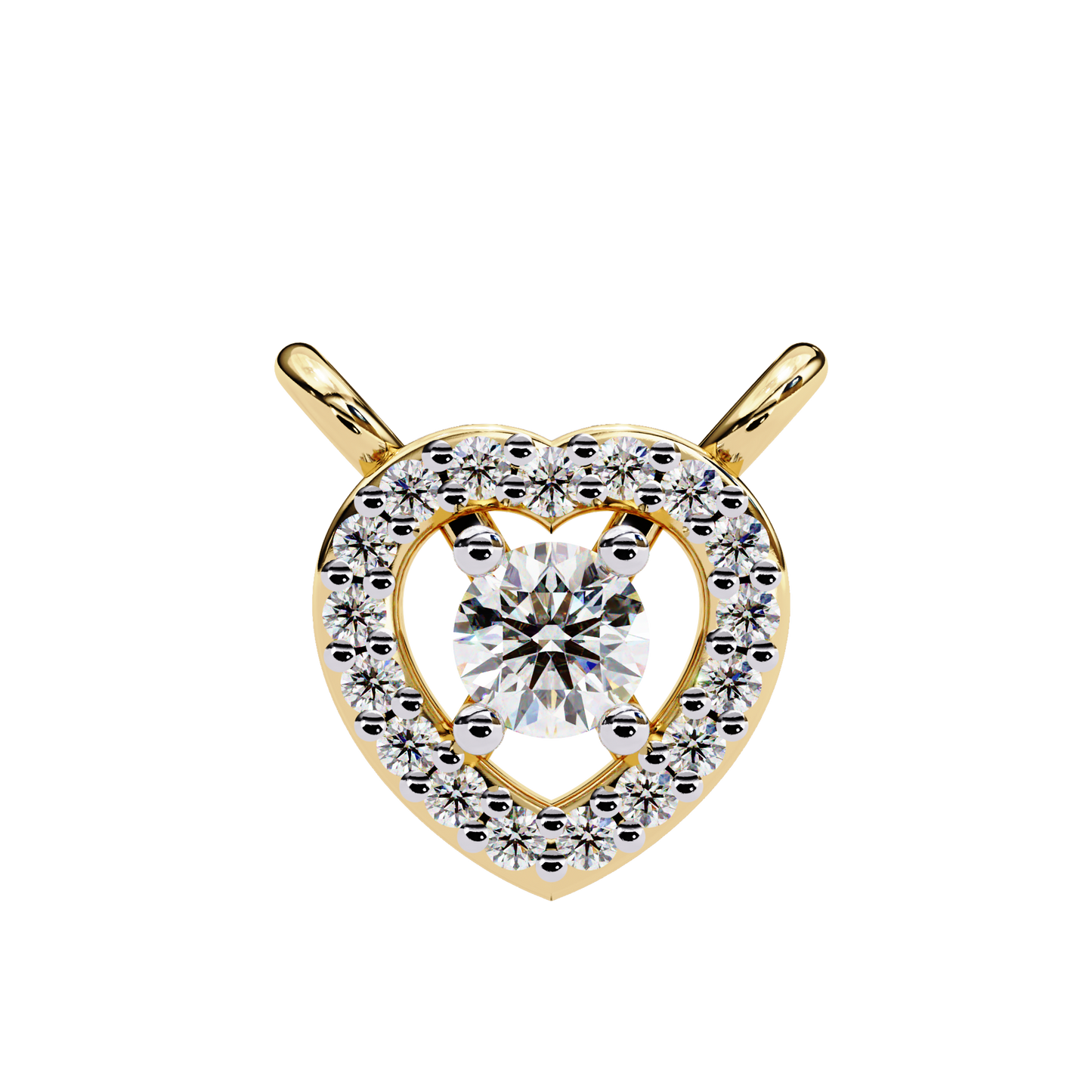 Halo of Luxury Round Yellow Pendant