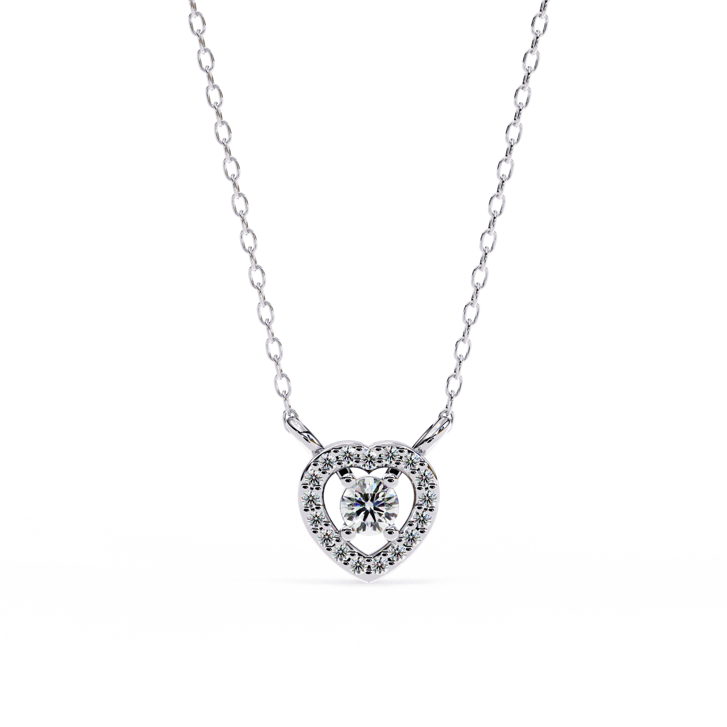 Halo of Luxury Round White Pendant