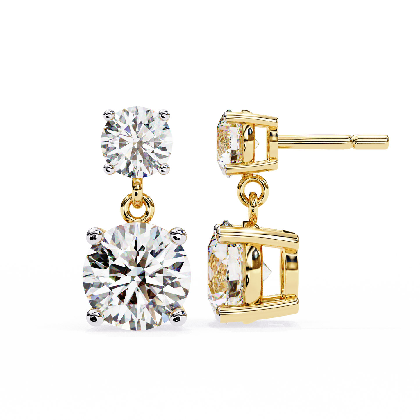 Spring Love Diamond Drops Earring Yellow