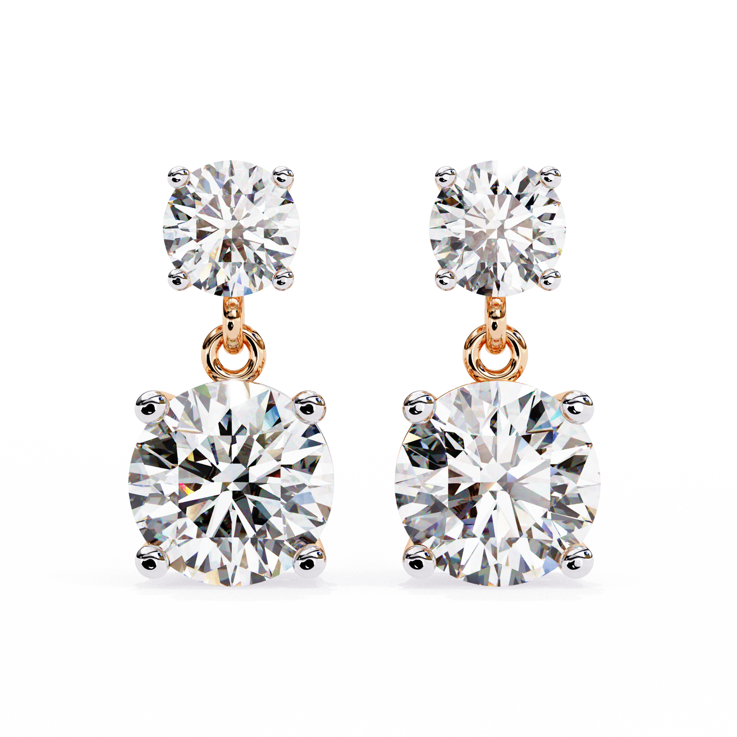 Spring Love Diamond Drops Earring Rose