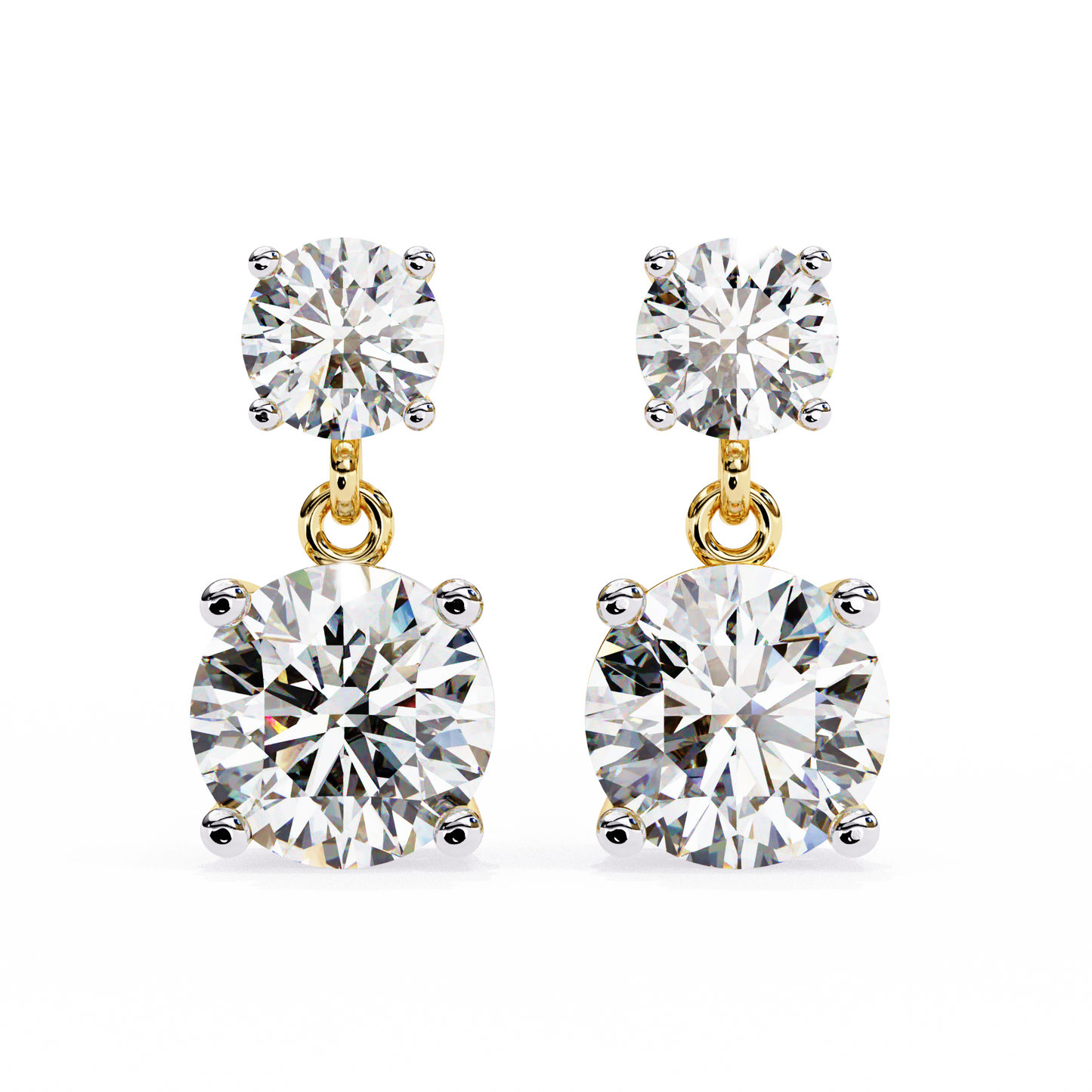 Spring Love Diamond Drops Earring Yellow